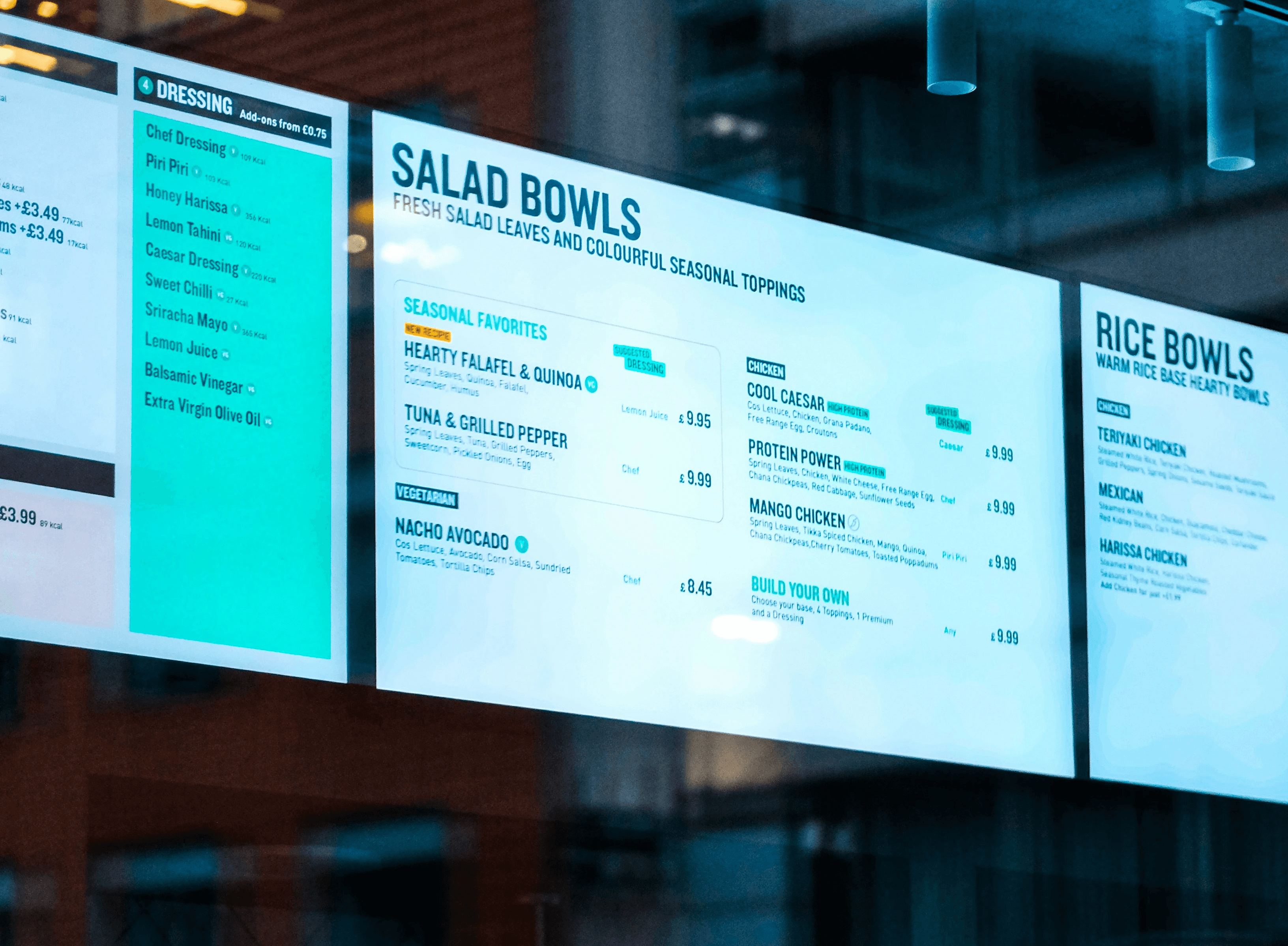 Digital menu board