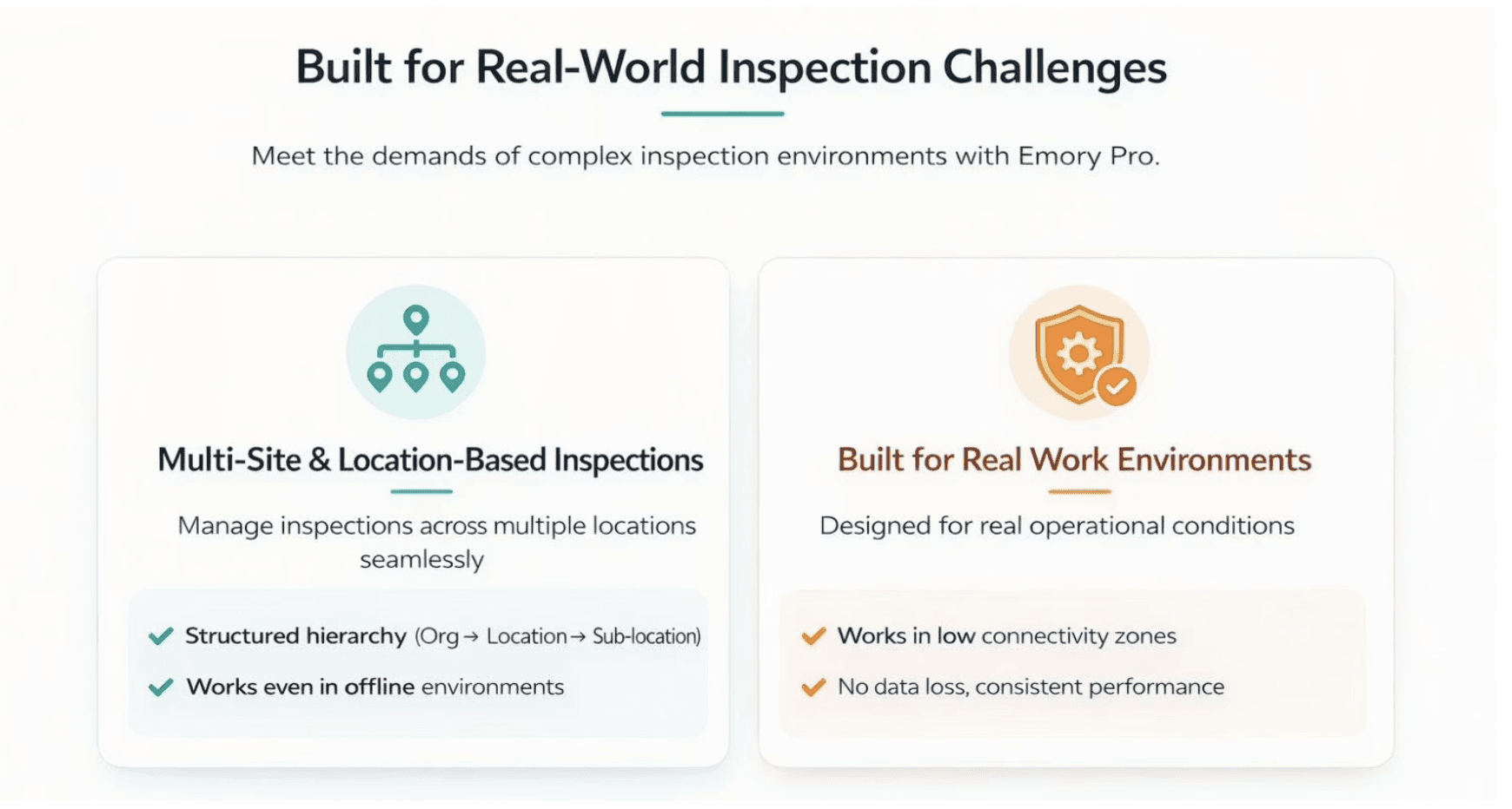 Location-Based & Multi-Site Inspections (Even Offline)
