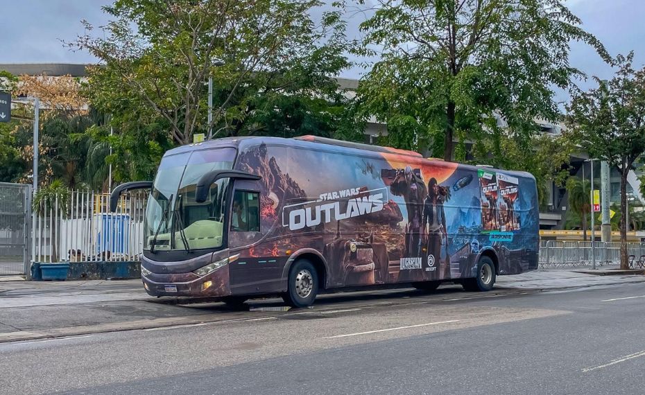 Com ônibus personalizado, Itabus promove o game “Star Wars Outlawz”