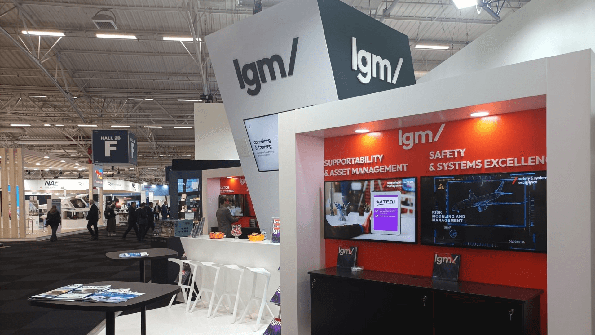 Stand LGM réalisé par Expace pour un salon professionnel