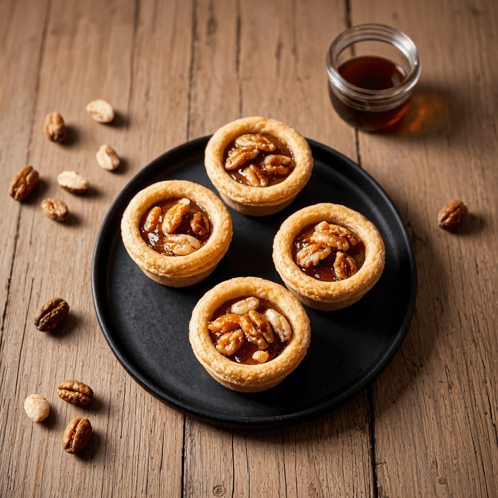 product photography of a set of mini nut pies