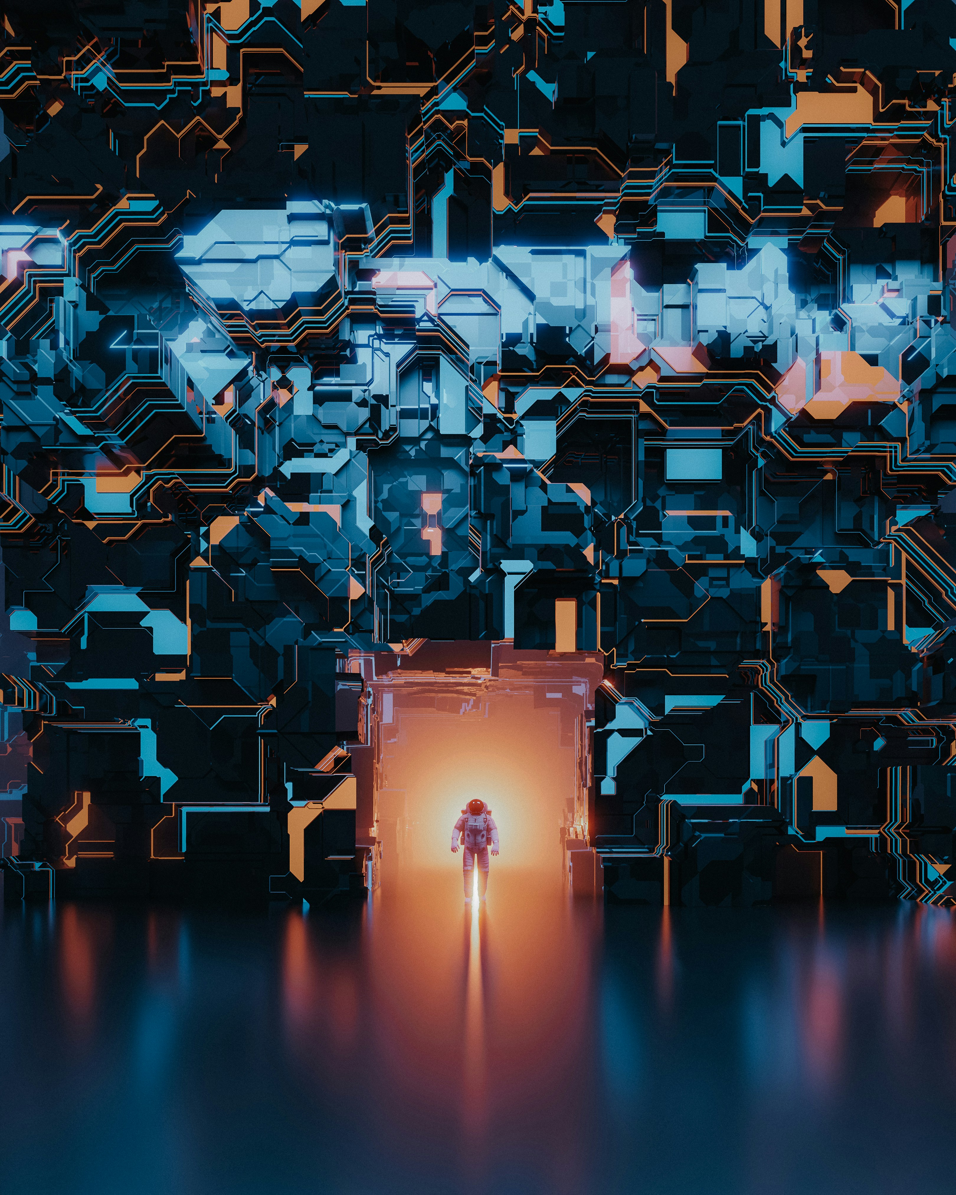 a person standing in front of a large pile of metal
