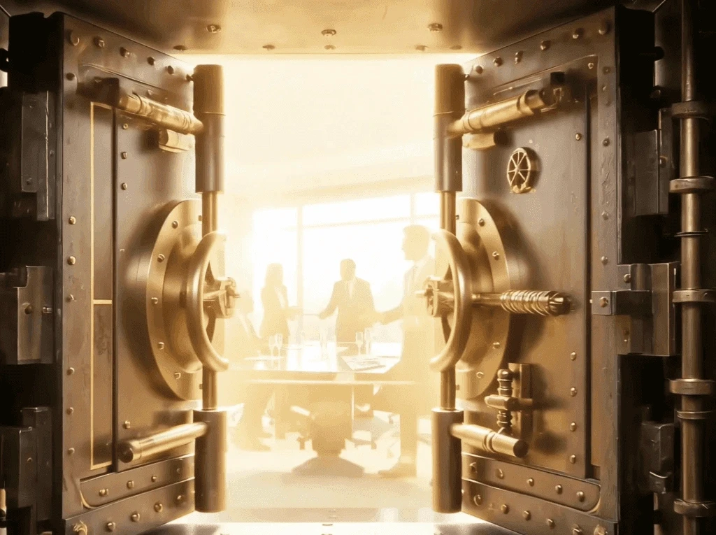 Open vault doors to the business dream land.