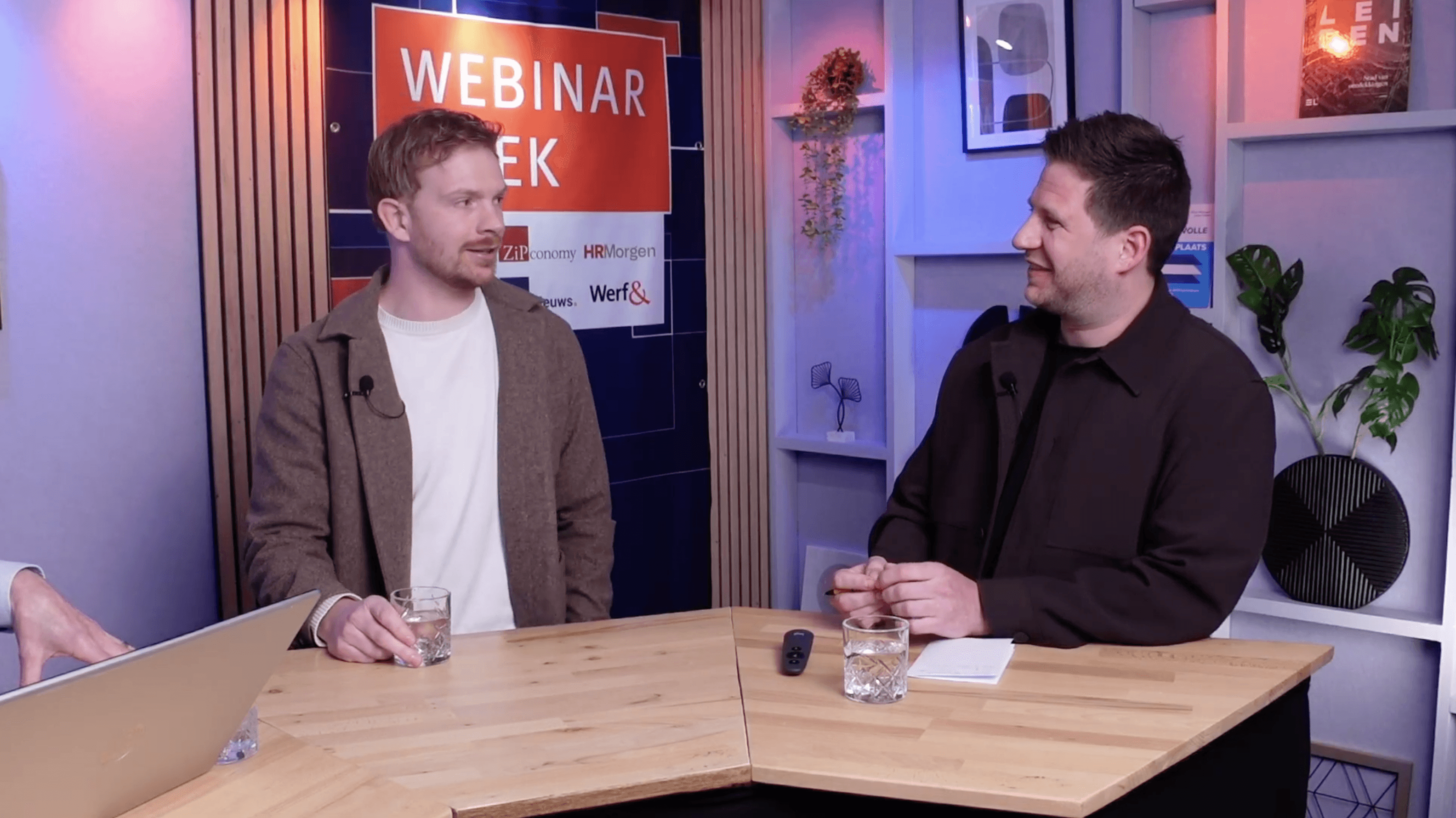 Joris Raaijmakers & Sepp Haans tijdens de opname van het webinar