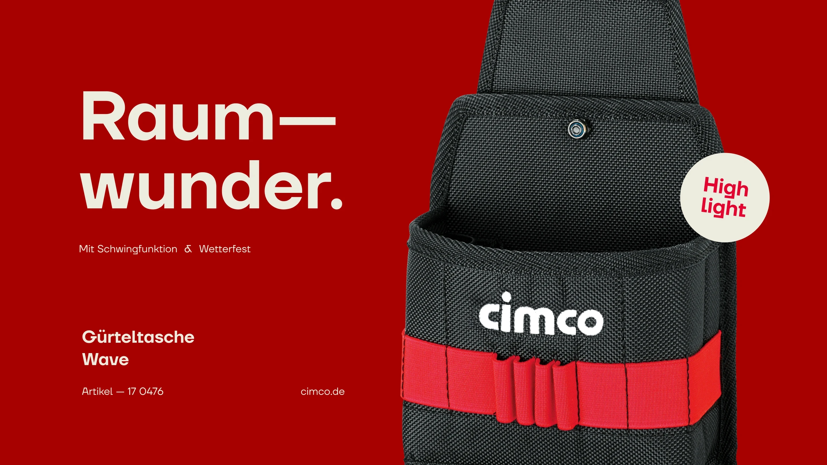 Tool bag on red background