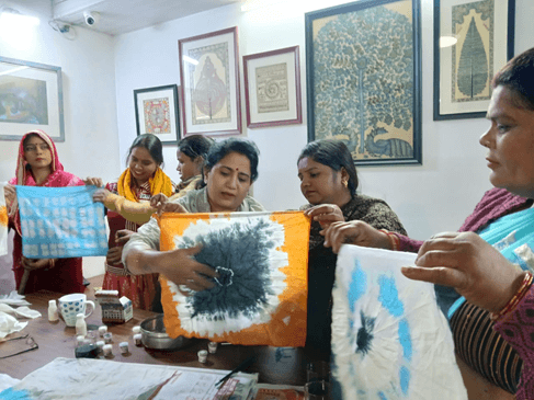 A group of professional sweepers cleaning the streets