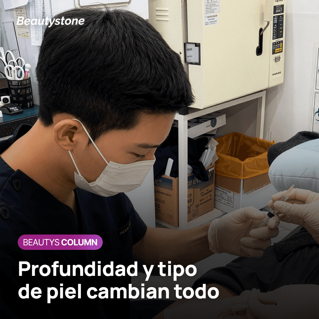 Profundidad de las agujas y costras según el tipo de piel
