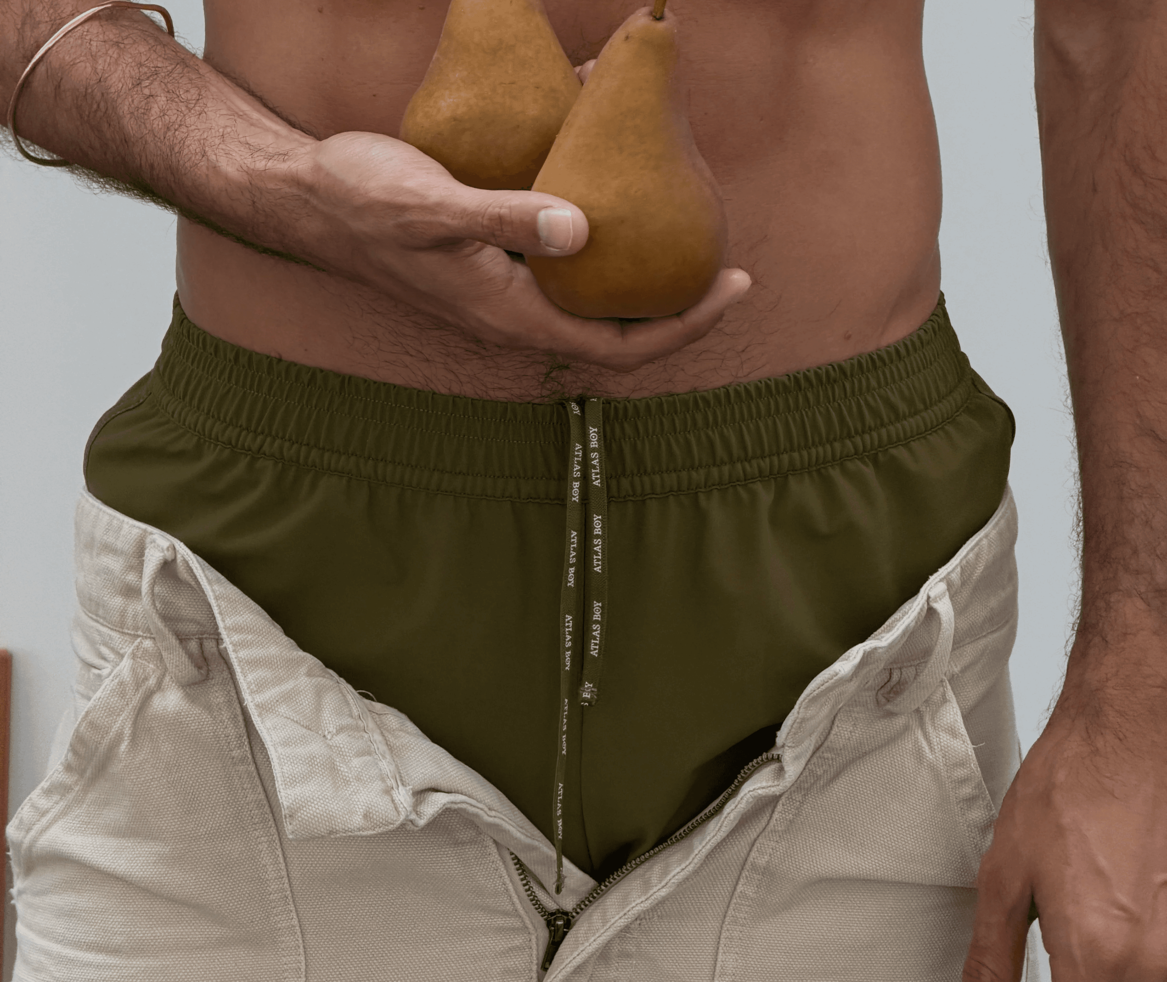 Atlas Boy Green Swimsuit with Logo Draw String