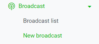 เลือกเมนู LINE Broadcast