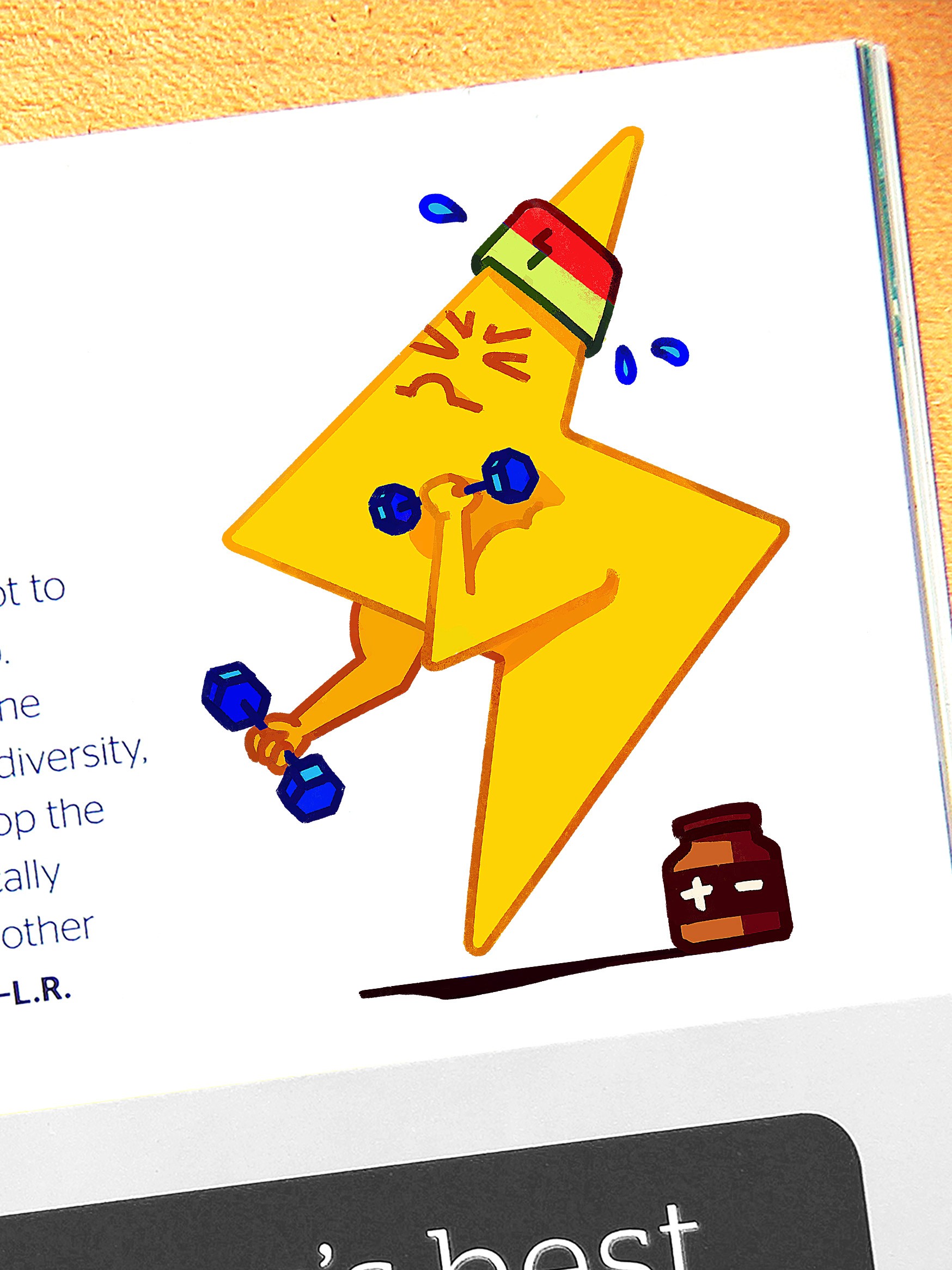 Cat scared of a "sea cucumber". Illustration for Mental Floss Magazine.