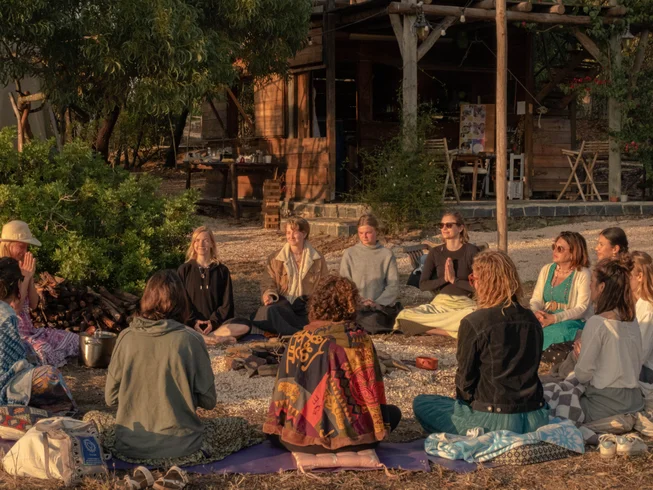 Holistic retreat combining yoga, Reiki, breathwork, and sound healing for deep rest and reconnection.