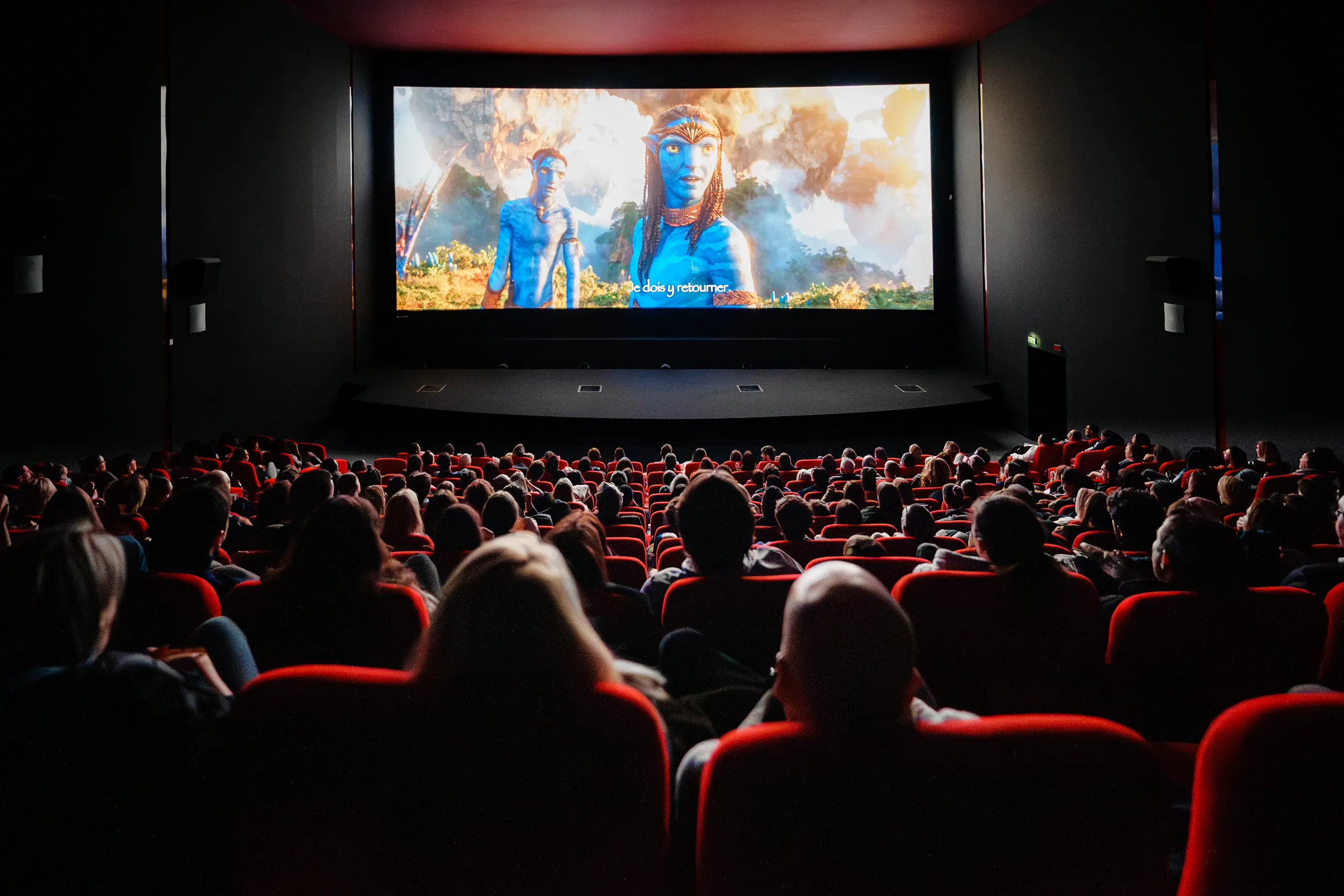 Vue de la salle de cinéma lors de la projection du film avatar - photographie événementielle