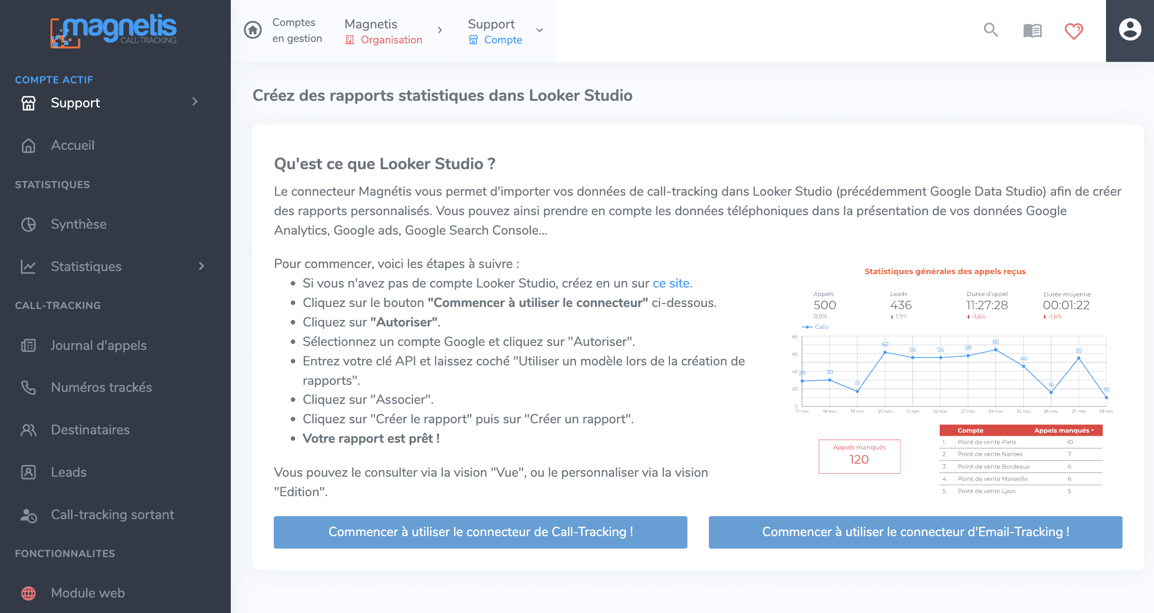 Sélection du flux de données