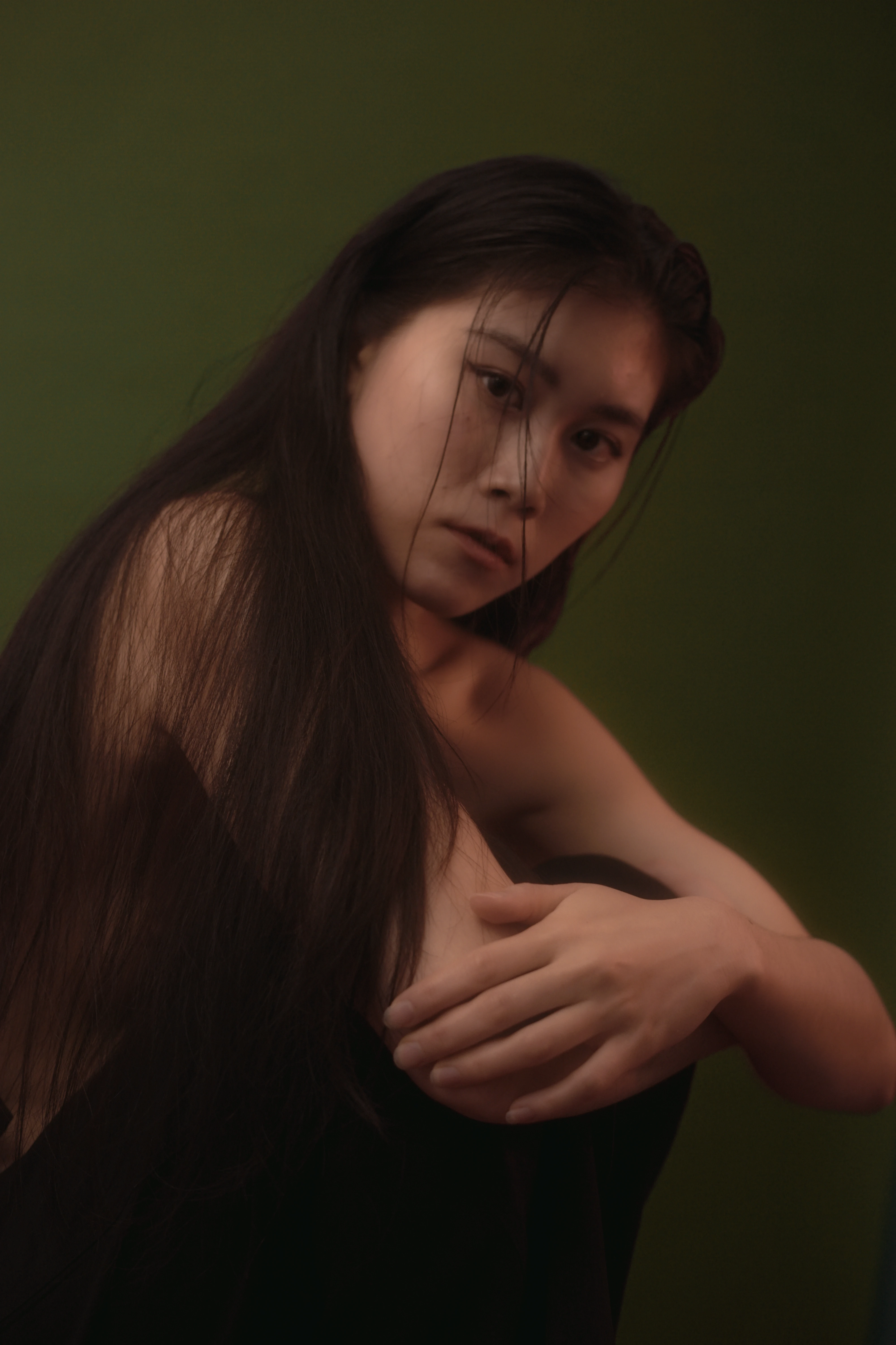 Stylish model in crowd