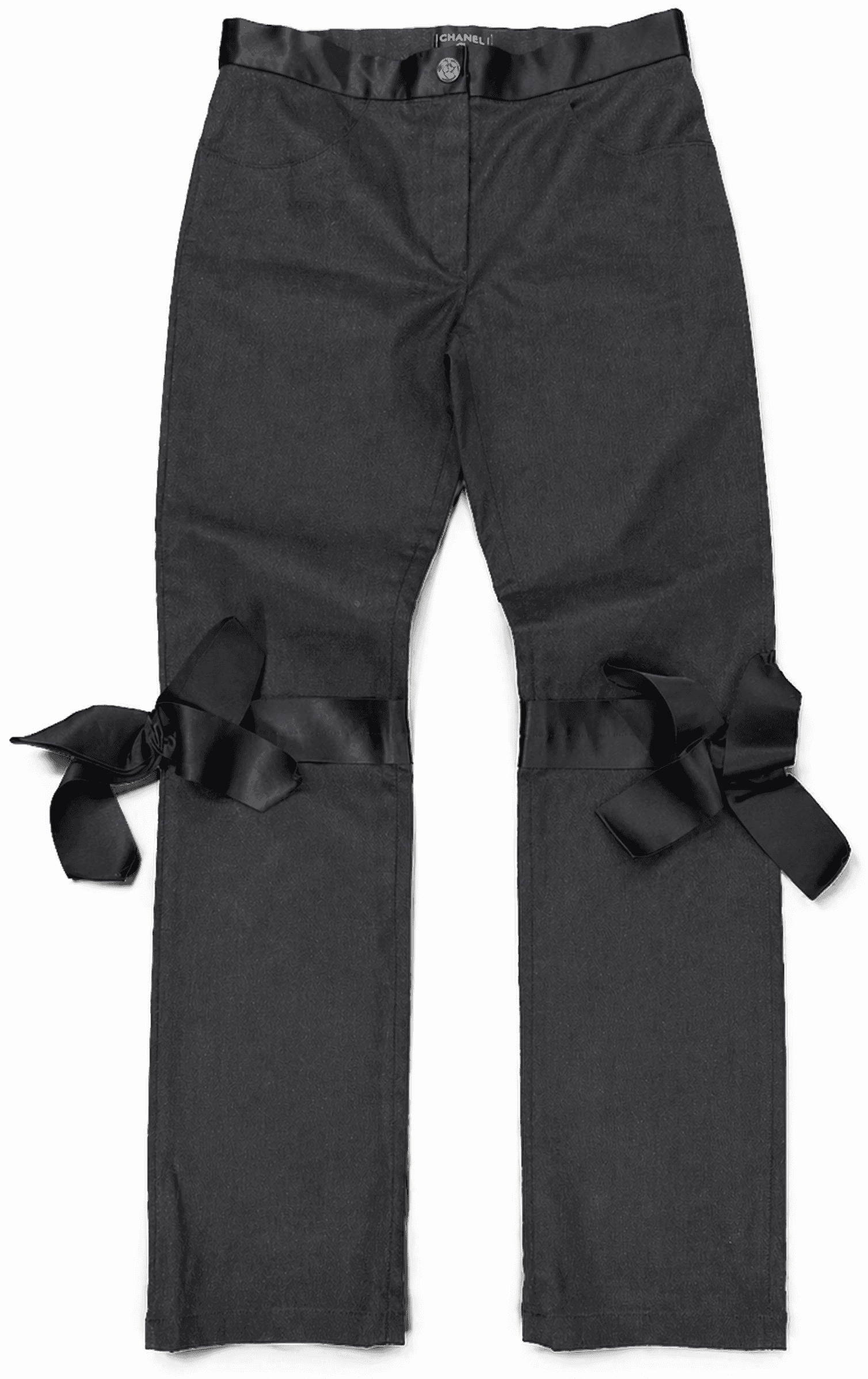 Black Bow-Detail Jeans