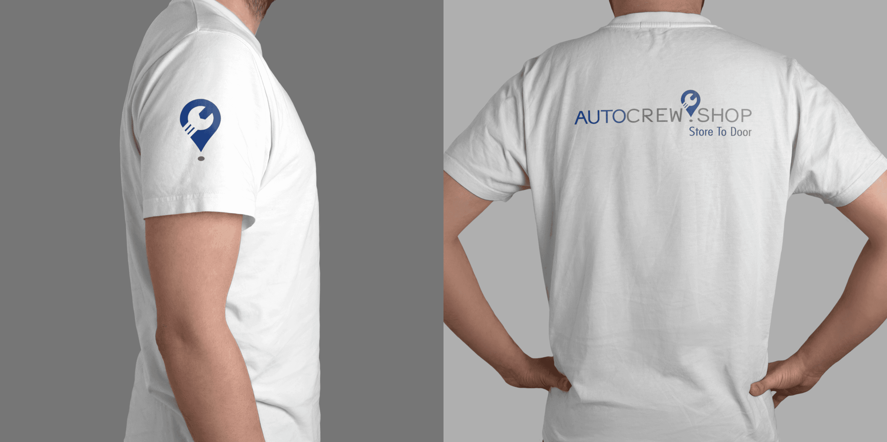 T Shirt Mockup of Logo of AutoCrew.Shop