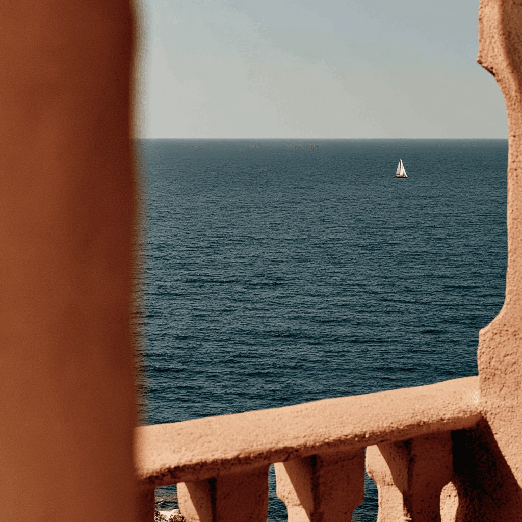 Arabian sea with vintage ship and water background