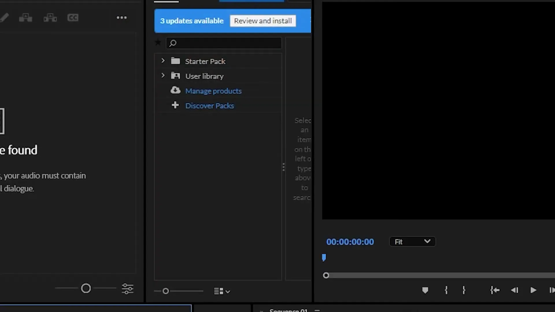 Importing assets into video editing software