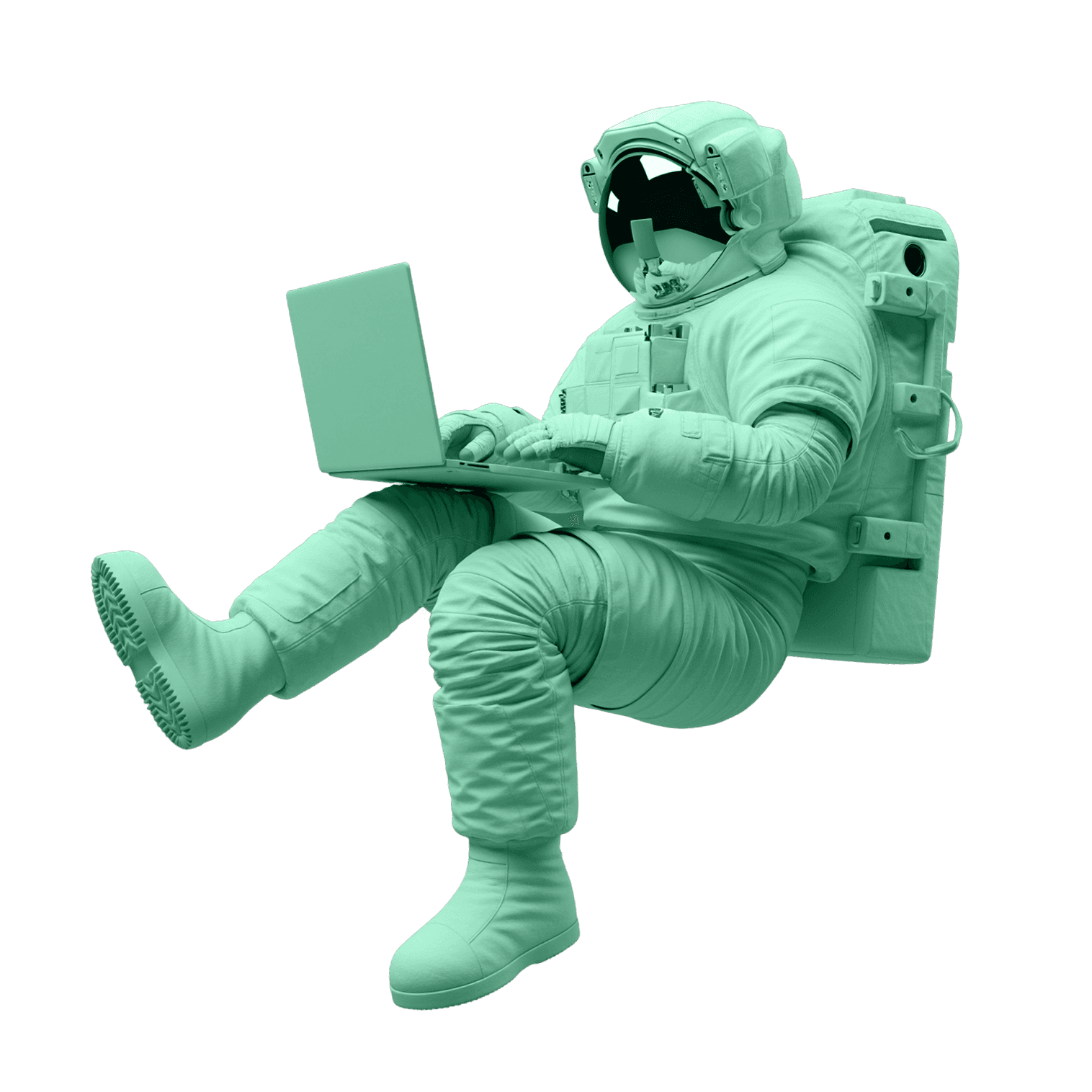 illustration of astronaut symbolizing forward-looking technology and exploration