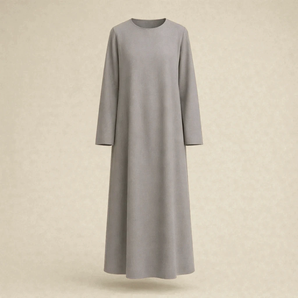 Lightweight Abaya in Pebble Gray