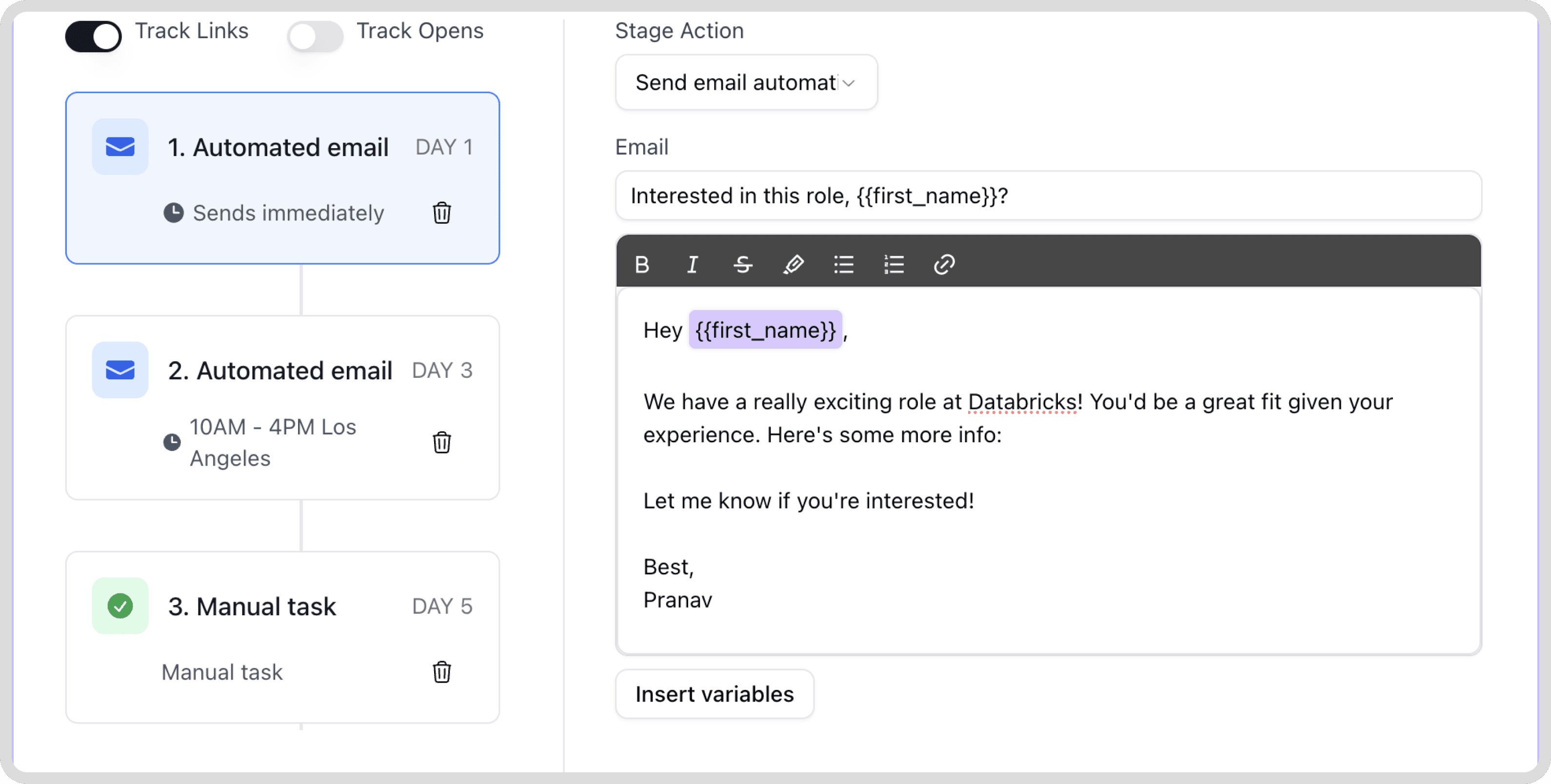 Stardex AI feature | automated outreach emails and follow-ups