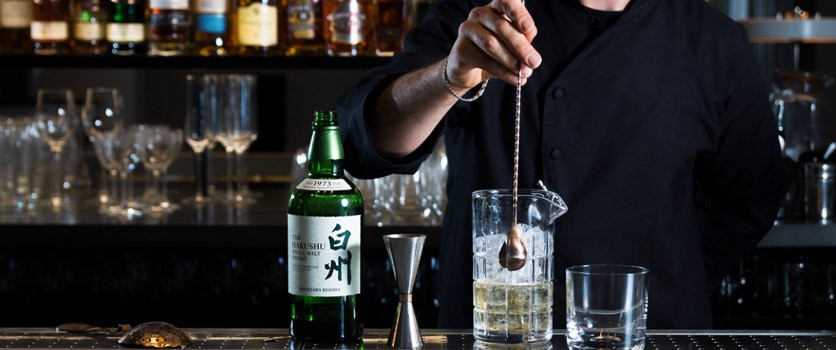 Japanese whisky on bar during masterclass hosted by Peter Street Kitchen in Manchester