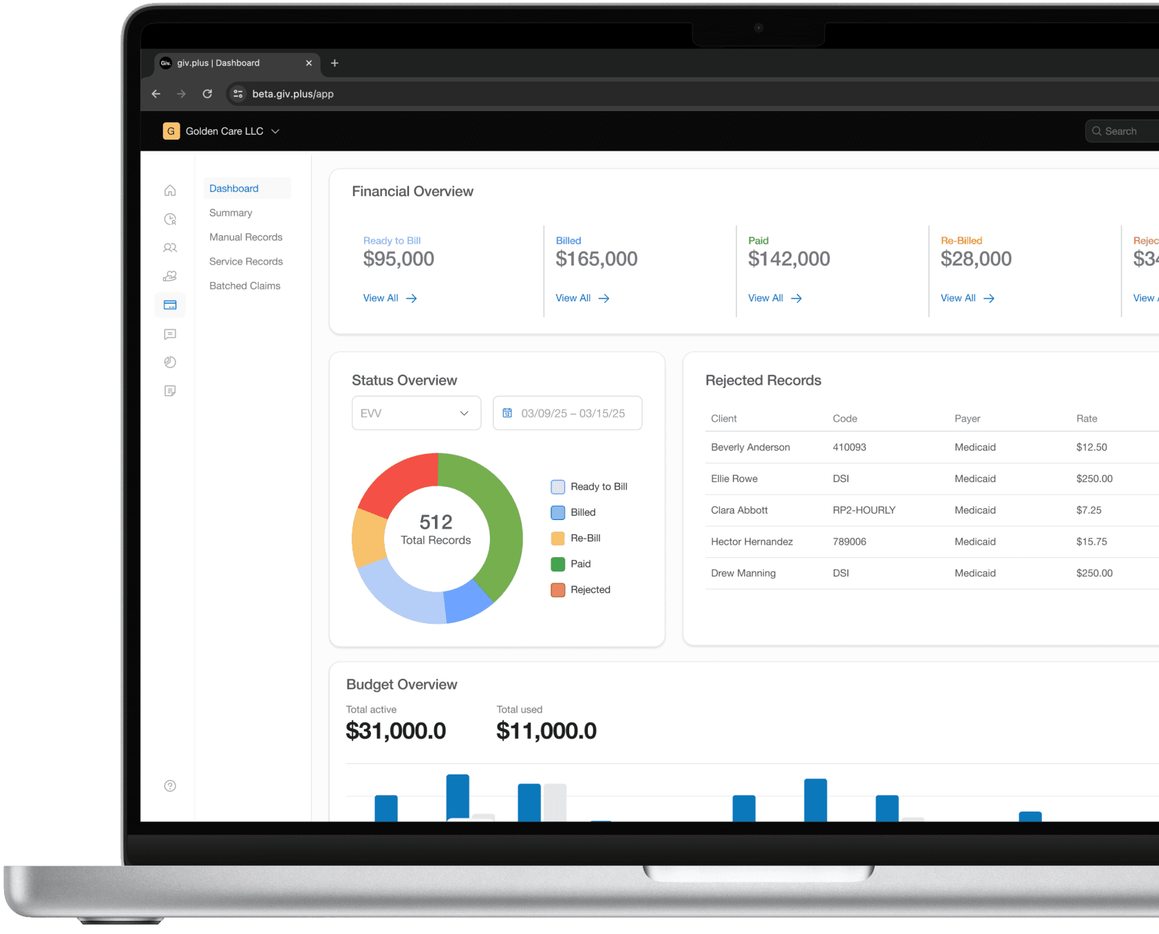 Giv billing overview.