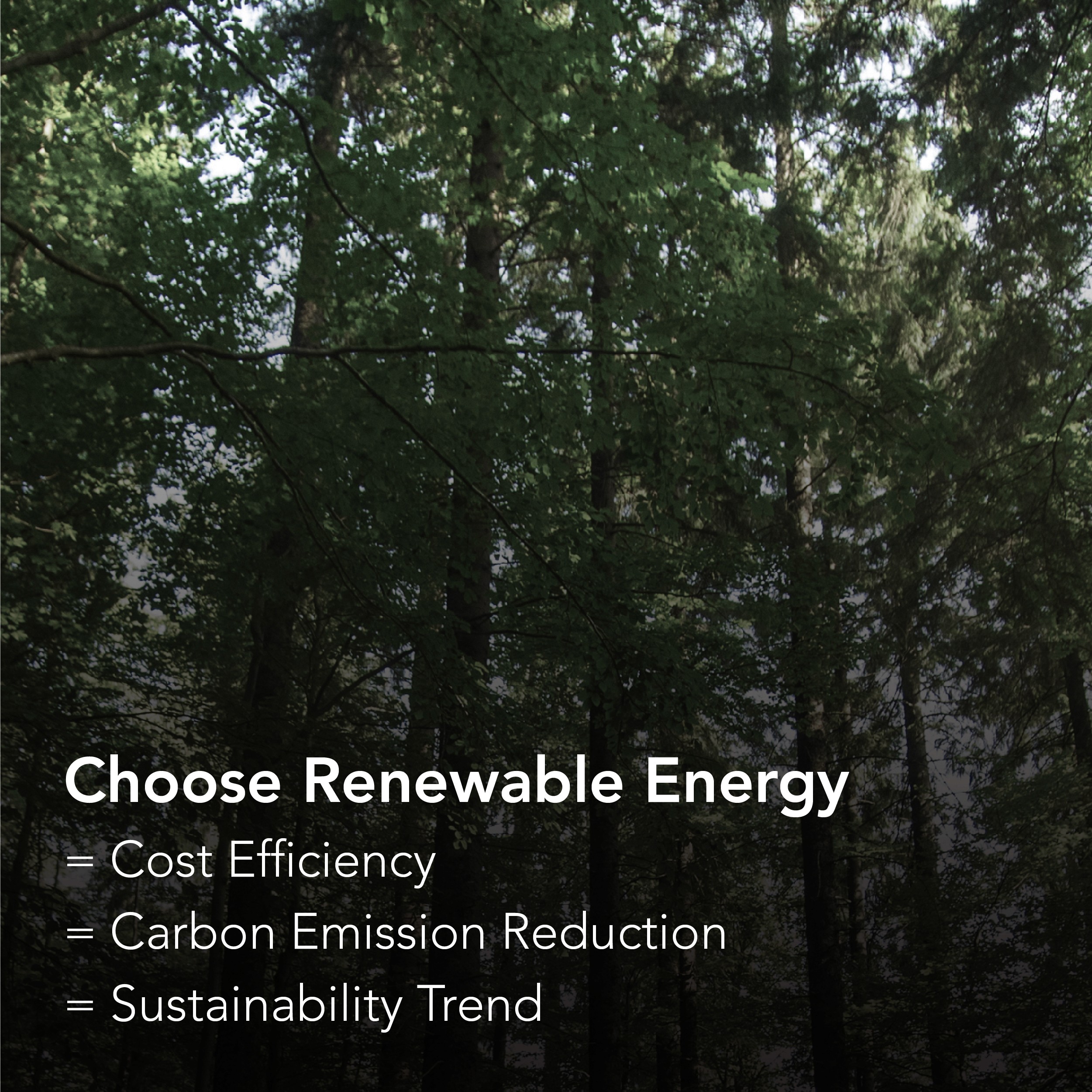 Choose Renewable Energy= Cost Efficiency, Carbon Emission Reduction & Sustainability Trend