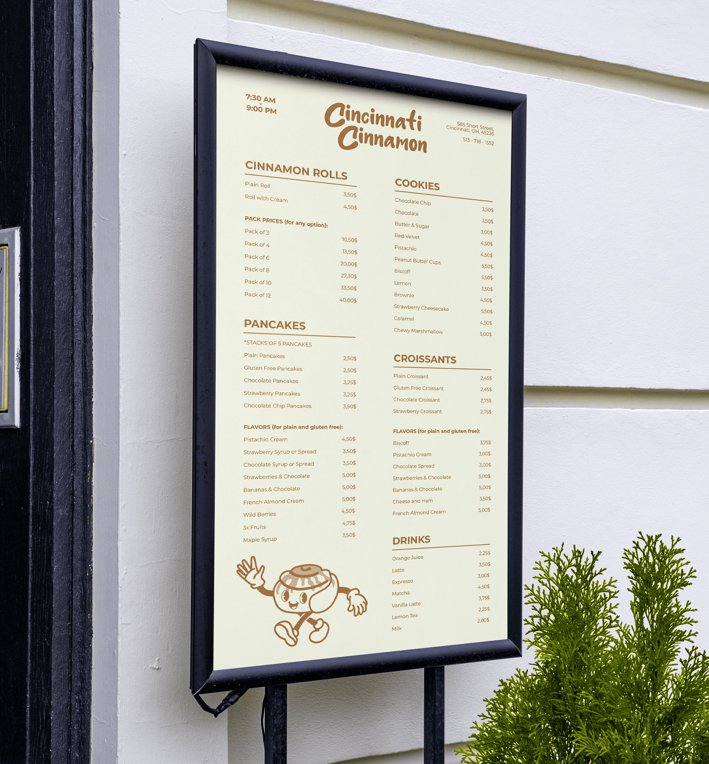 Outdoors Menu from Bakery