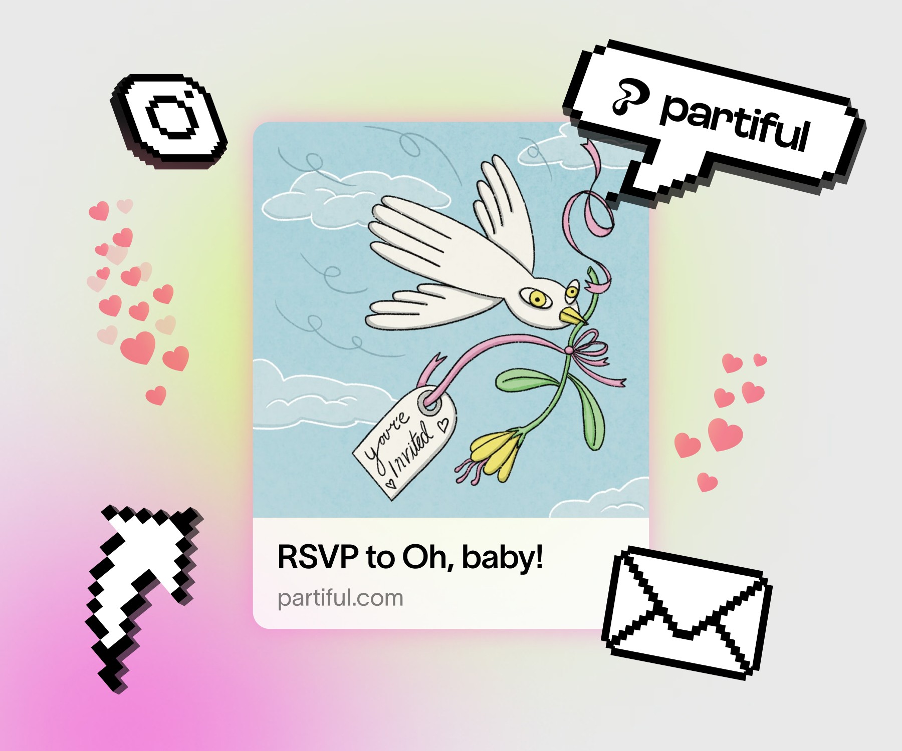 Fun, modern invites in 1-click. 100% free, no paywalls. 