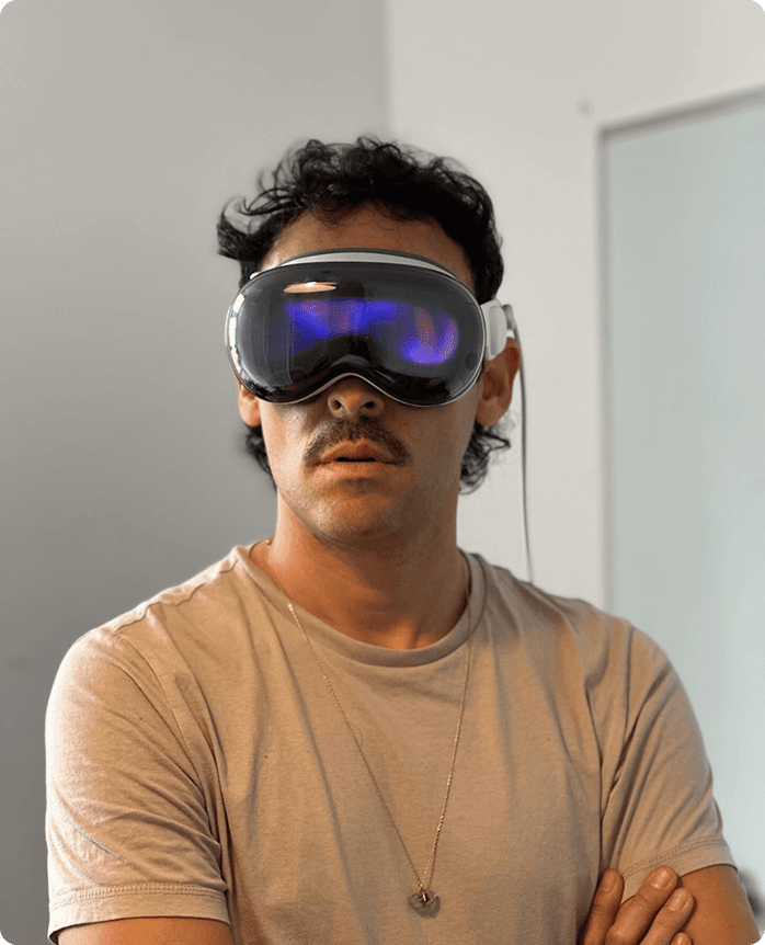 Close up of a man holding design papers