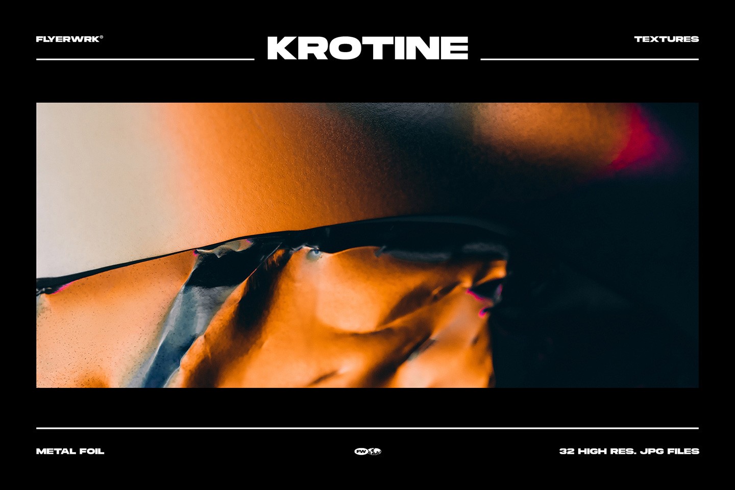 Krotine metal foil textures with soft copper light reflections and high resolution metallic surface grain