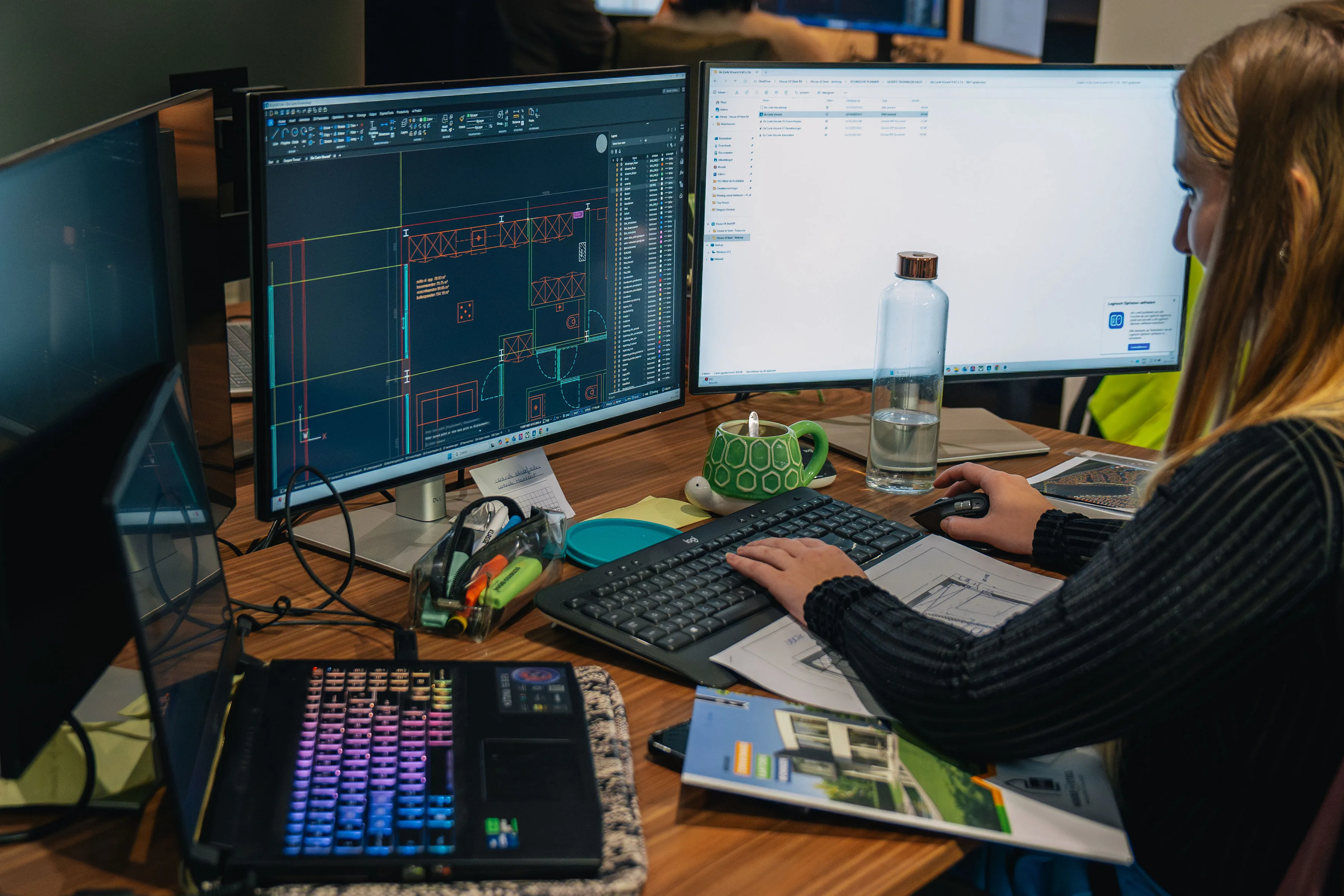 Technische tekening grondplan hubley woning