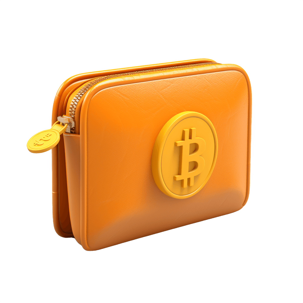 Bitcoin wallet 3d icon