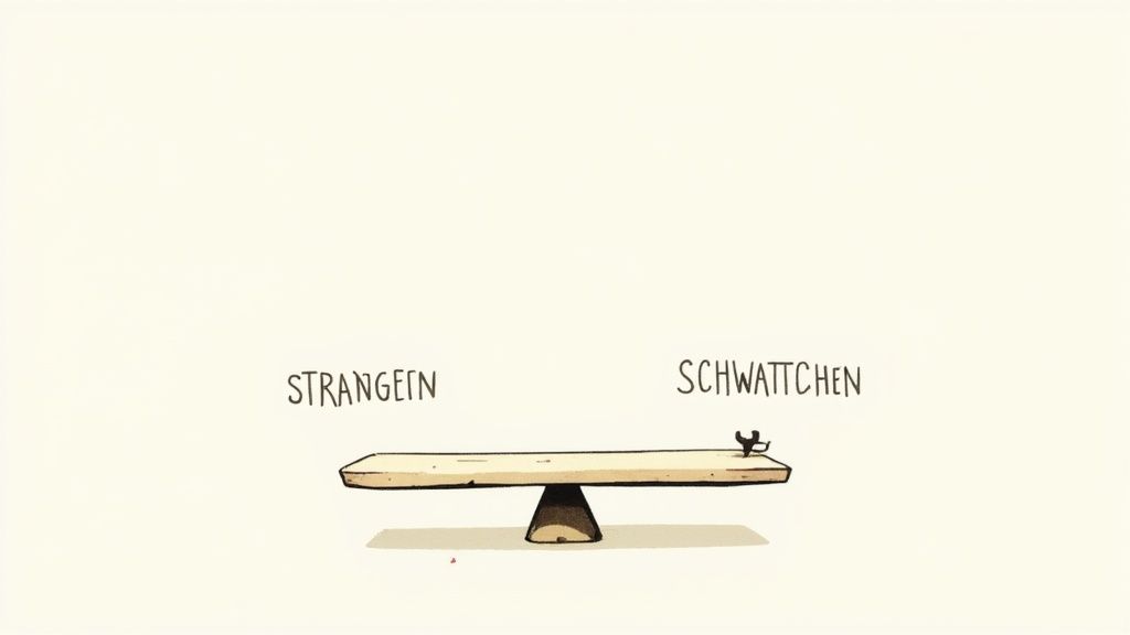 Was sind Ihre Stärken und Schwächen? (What are your strengths and weaknesses?)