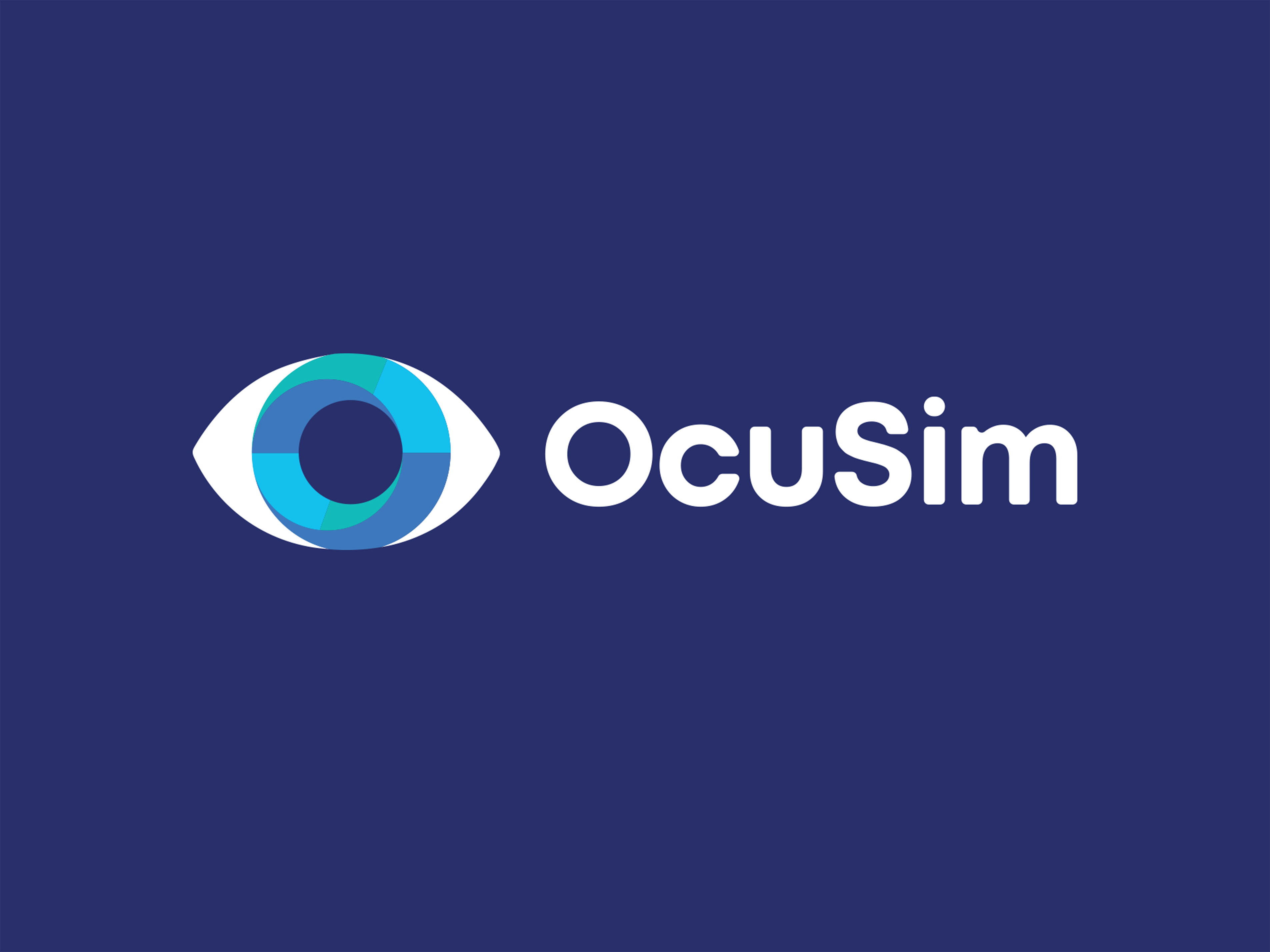 Ocusim VR ophthalmology training simulator logo design by Olivia Ross