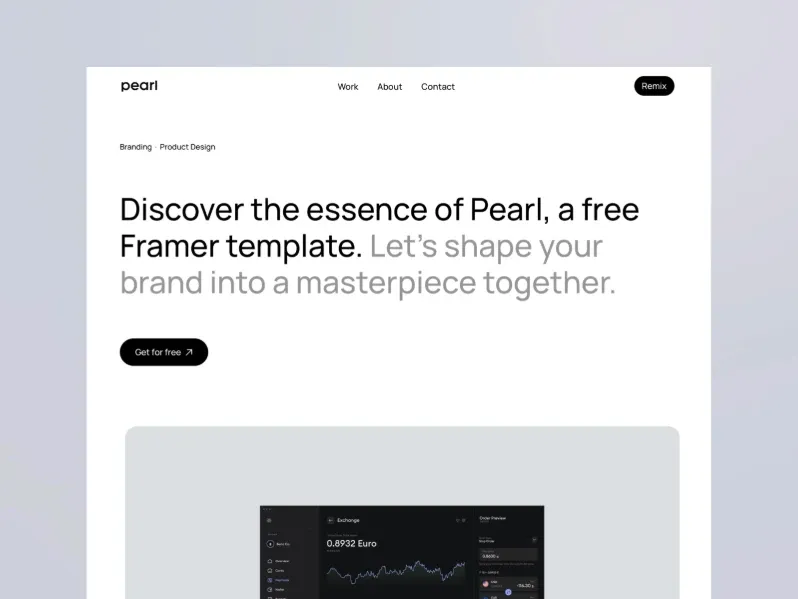 Pearl Framer Portfolio Template