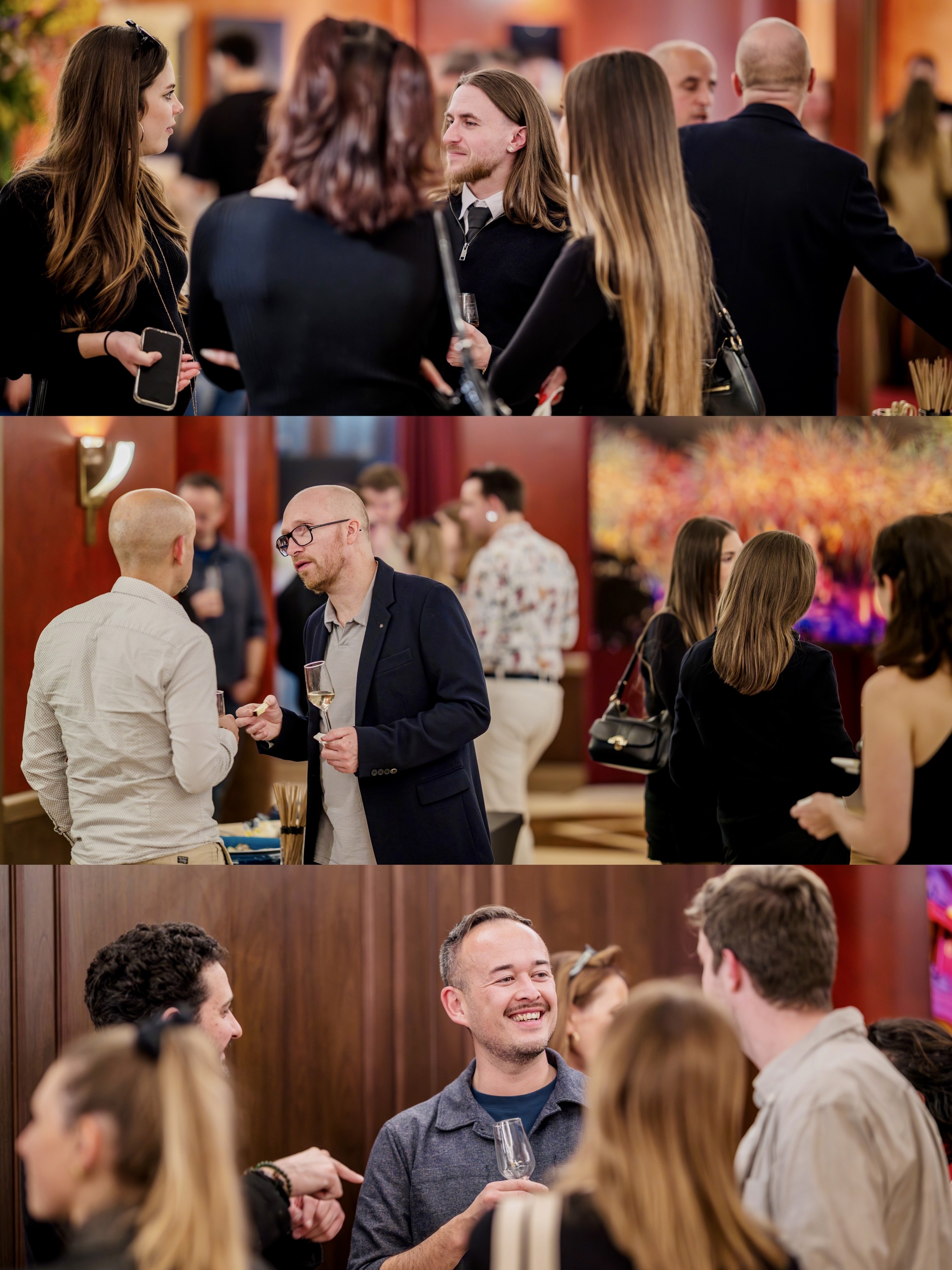 a painting of a cityscape with lots of colors