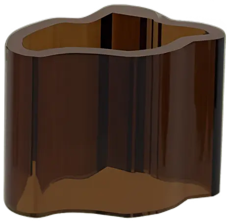 brown glass vessel