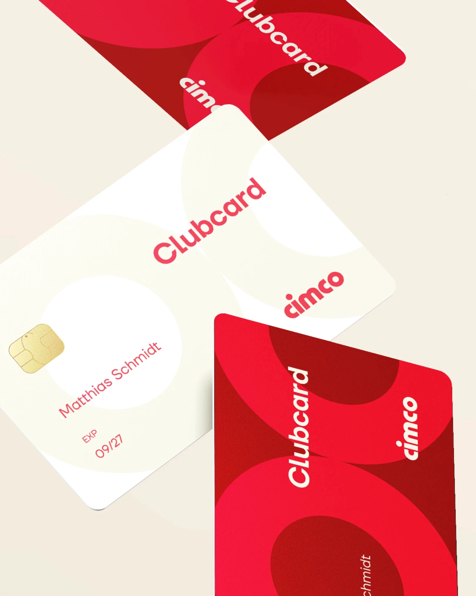 Floating club membership cards