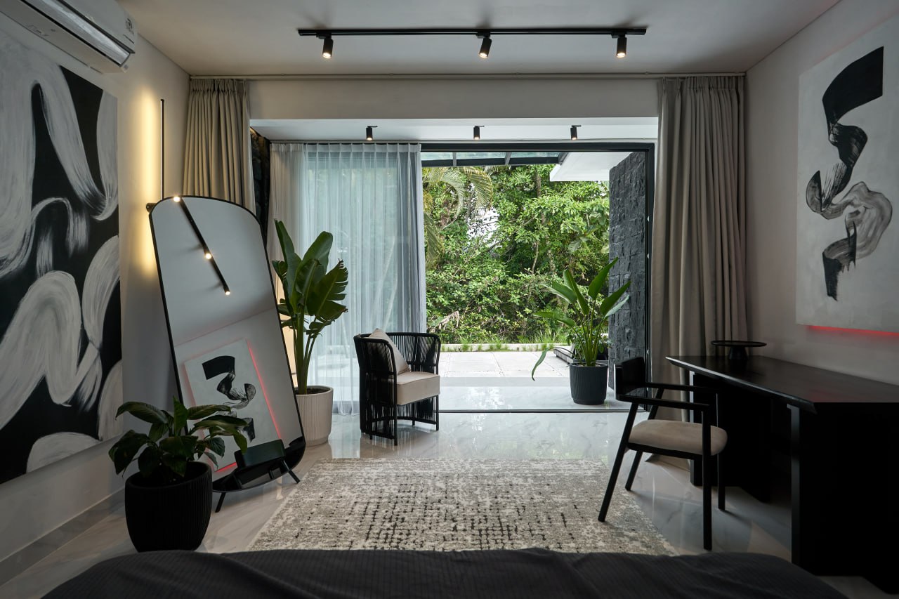 A two-level 2-bedroom villa in North Ubud, fully furnished and overlooking the surrounding jungle