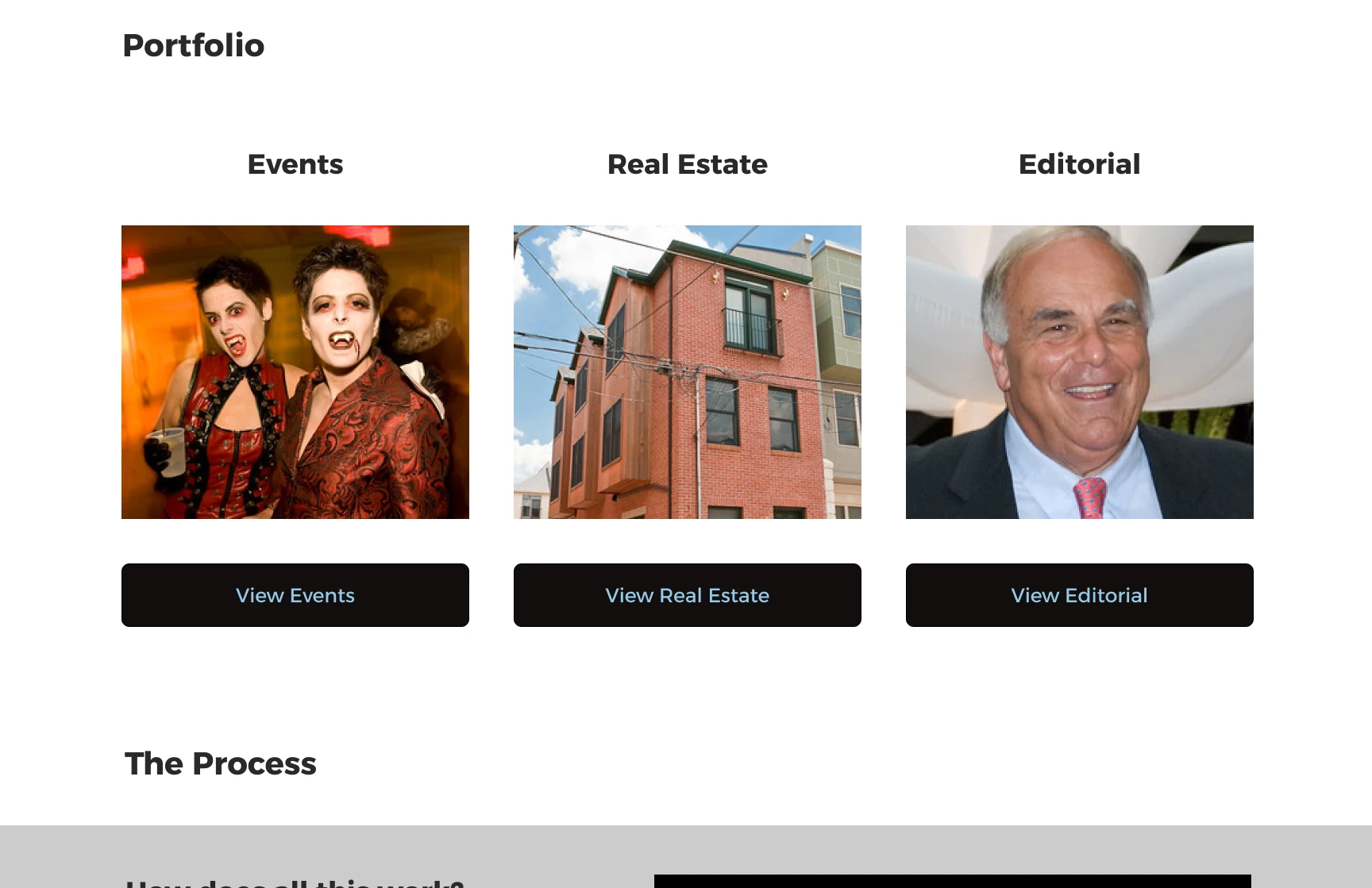 Revised design of Portfolio section