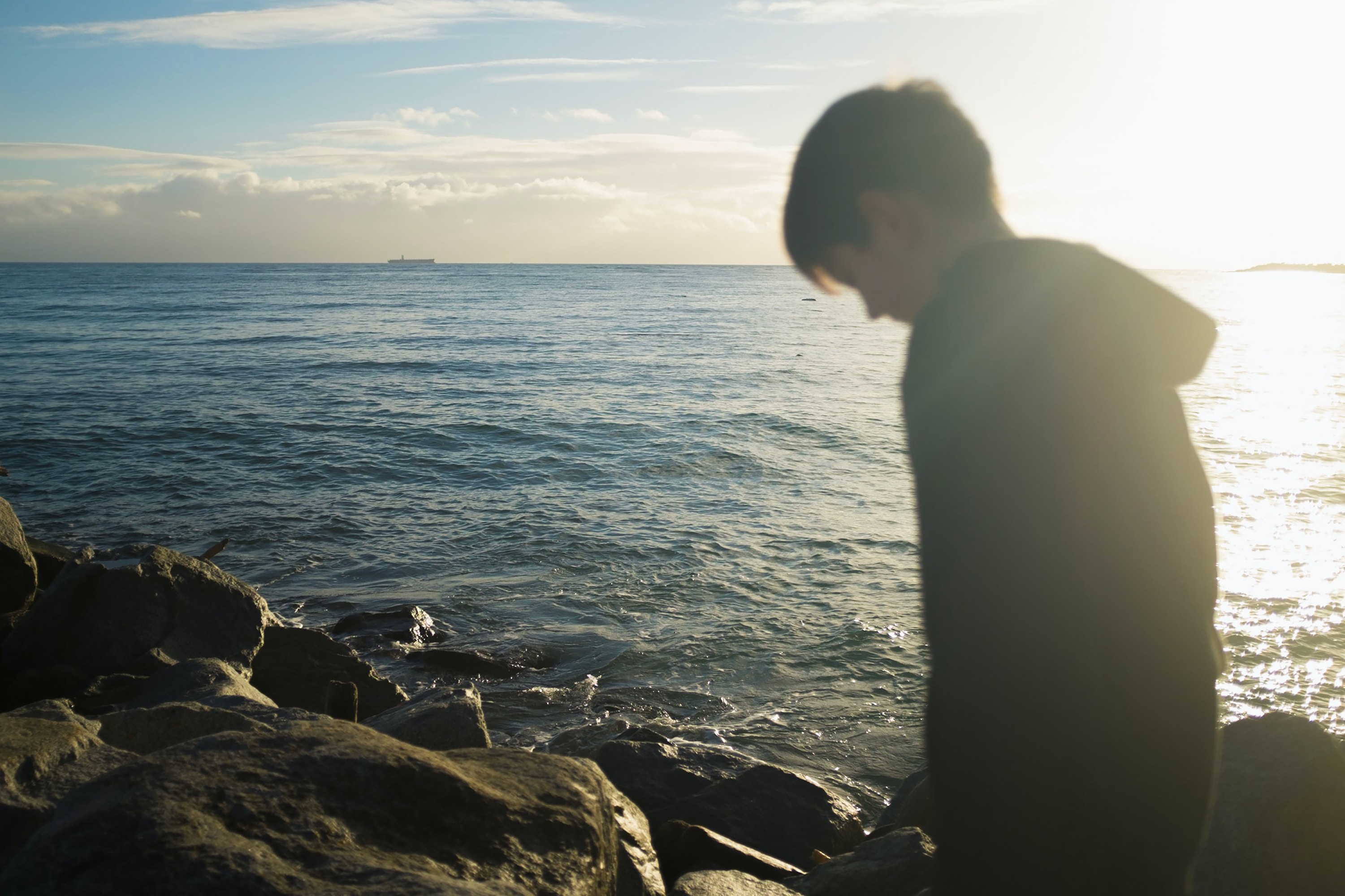 Teenage boy by the sea - male voice types