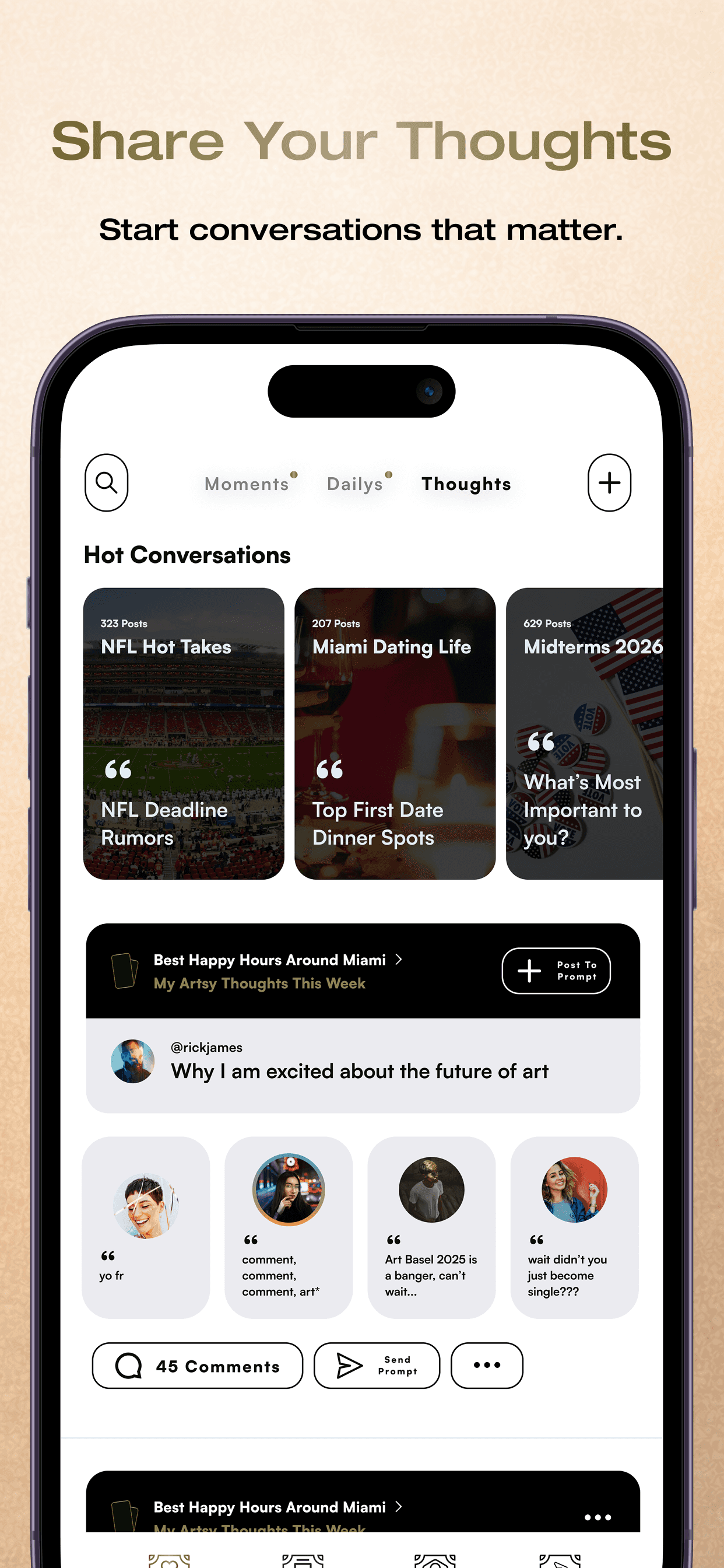 lady checking her phone and smiling