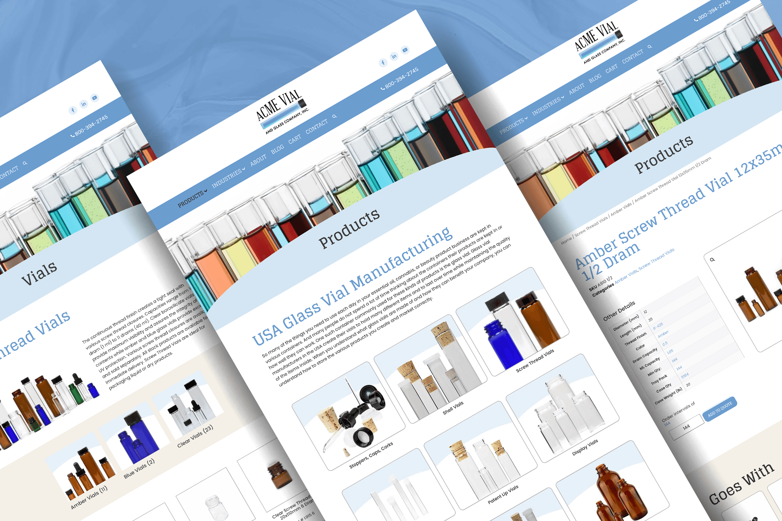 Acme Vial Website Design