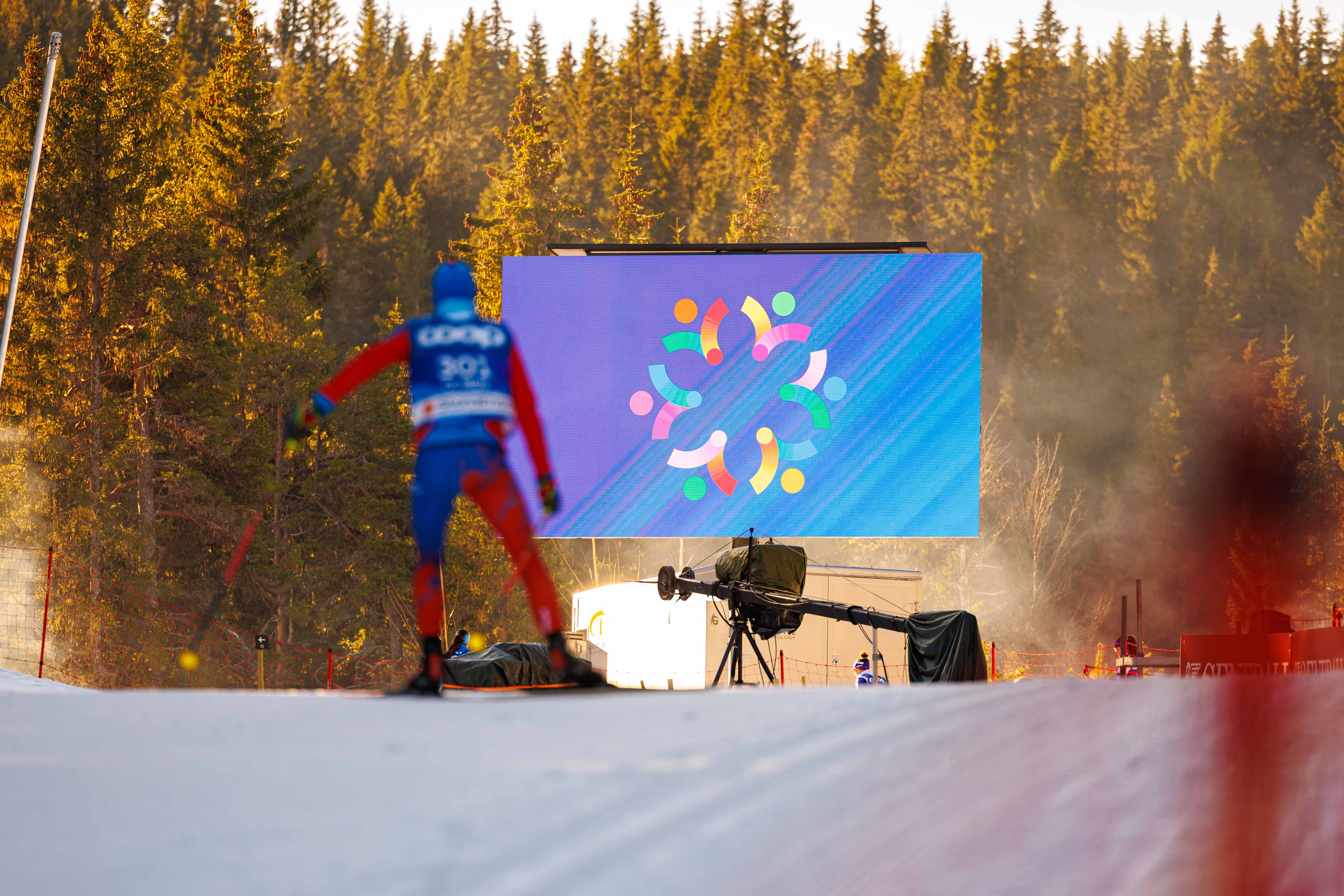 skier during ski world championship trondheim 2025 creative technology
