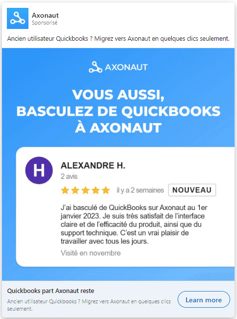 image linkedin ads : avis client