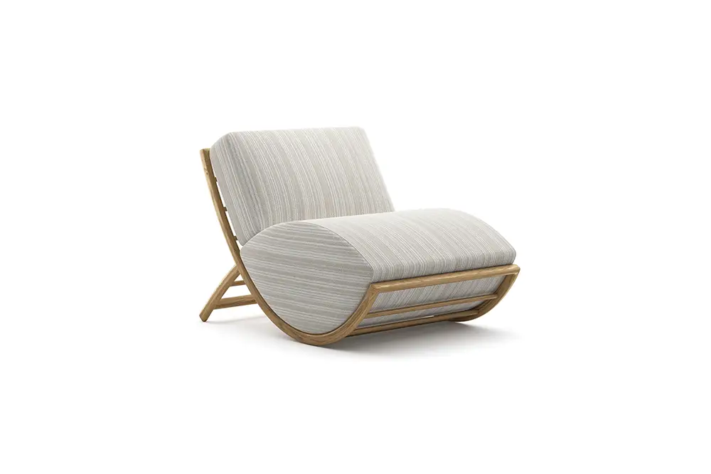 An outdoor armchair by Rivatelier: luxury Italian furniture for contemporary homes.