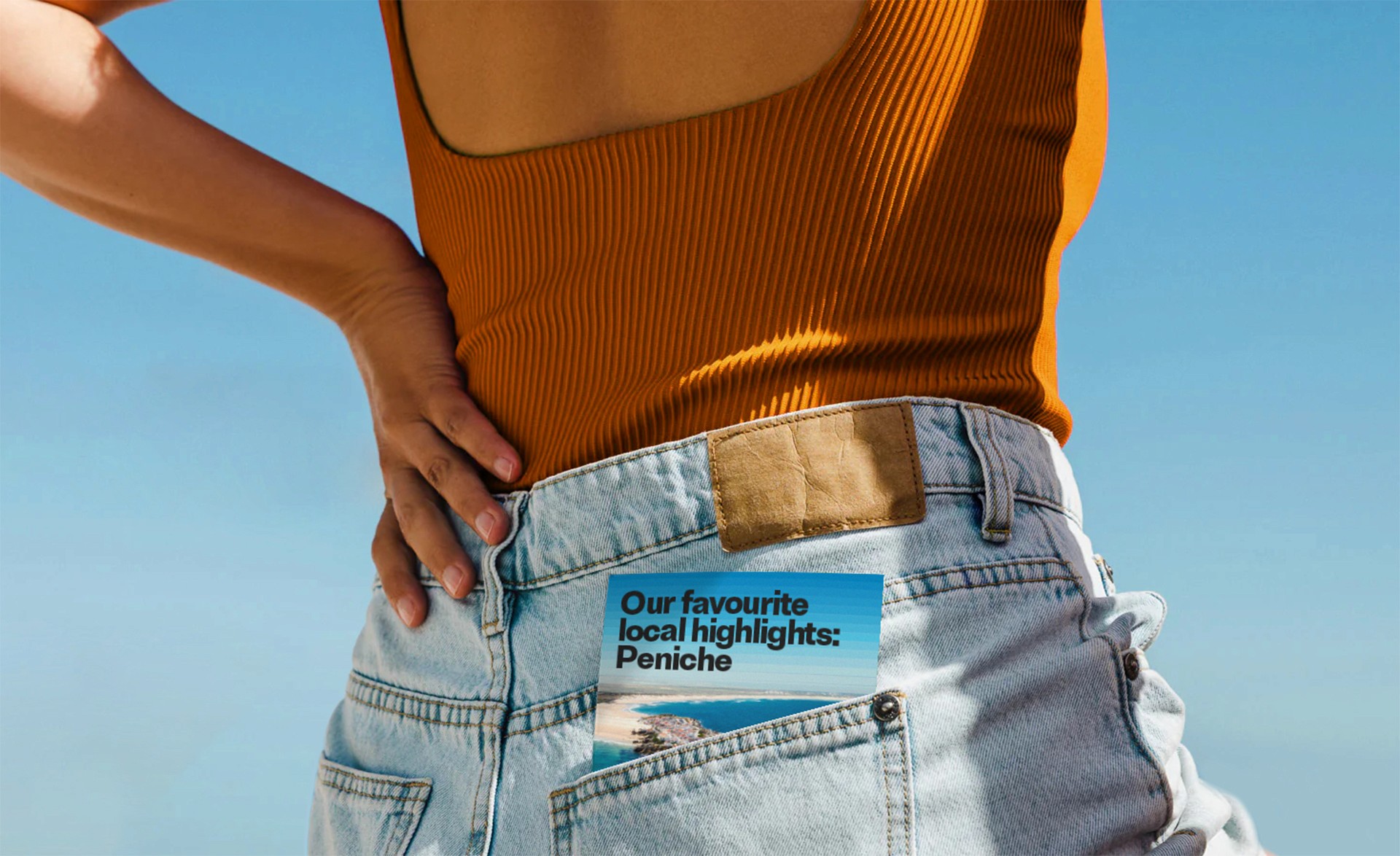 A5 flyer design showcasing Peniche highlights with The Salty branding.