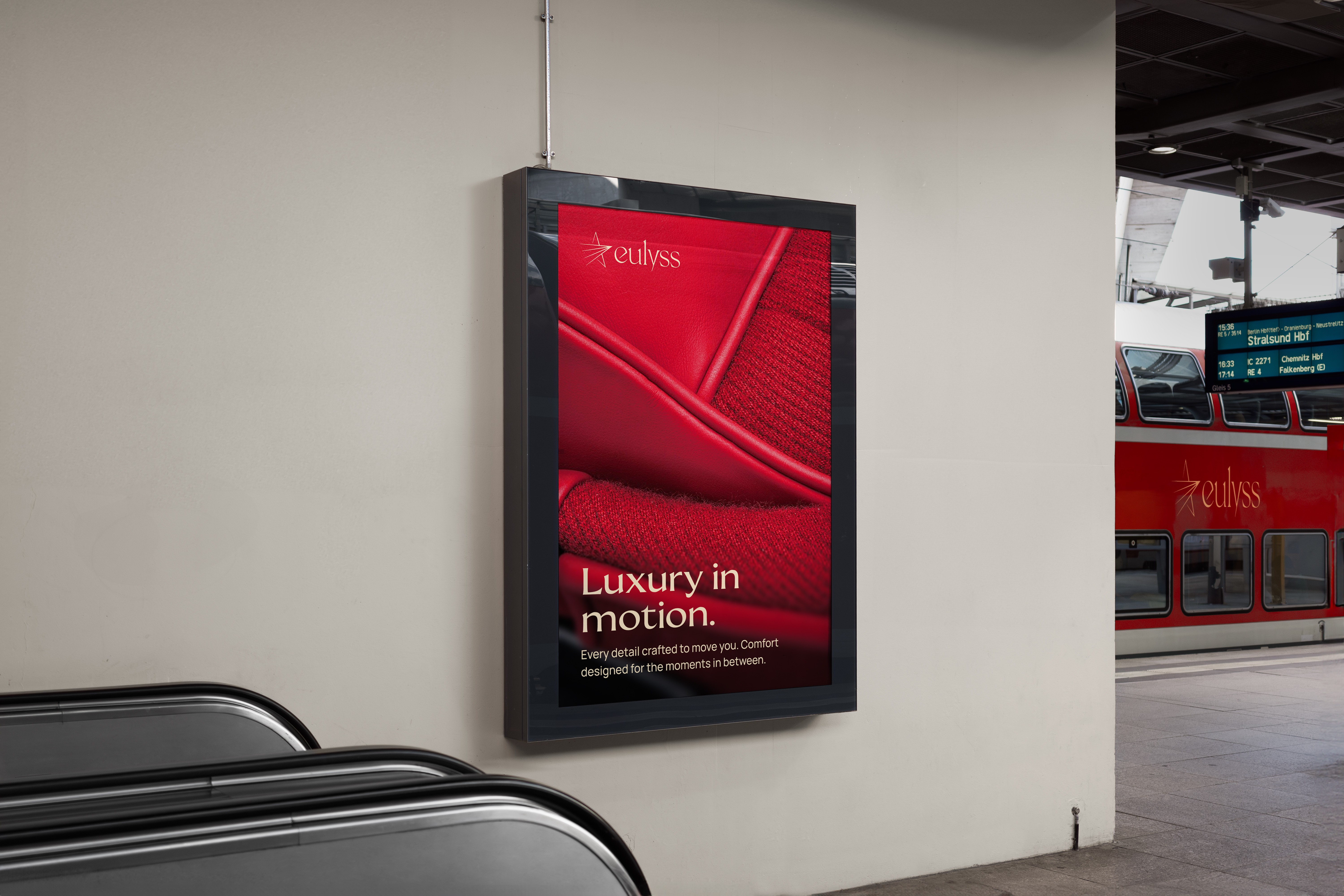 Branded out of home sign for high speed train brand Eulyss